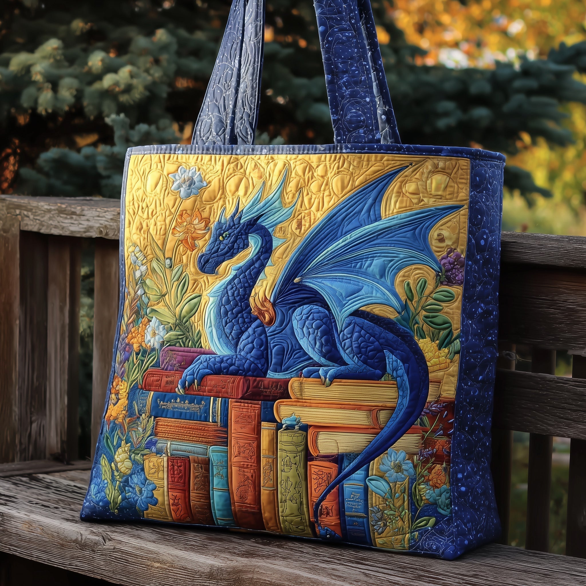 Wisdom Dragon Quilted Tote Bag GFTONL5781