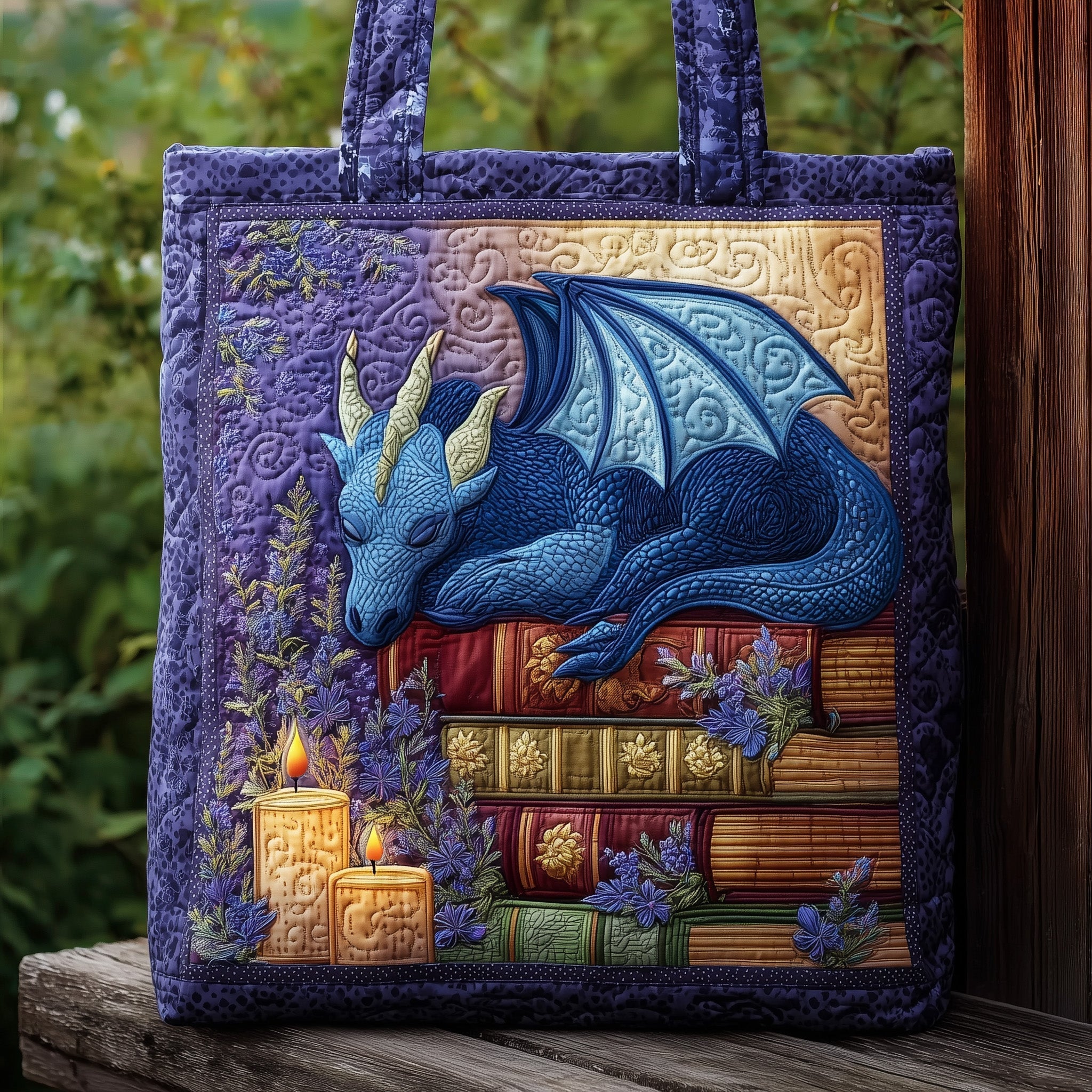 Sleeping Dragon Quilted Tote Bag GFTONL5785
