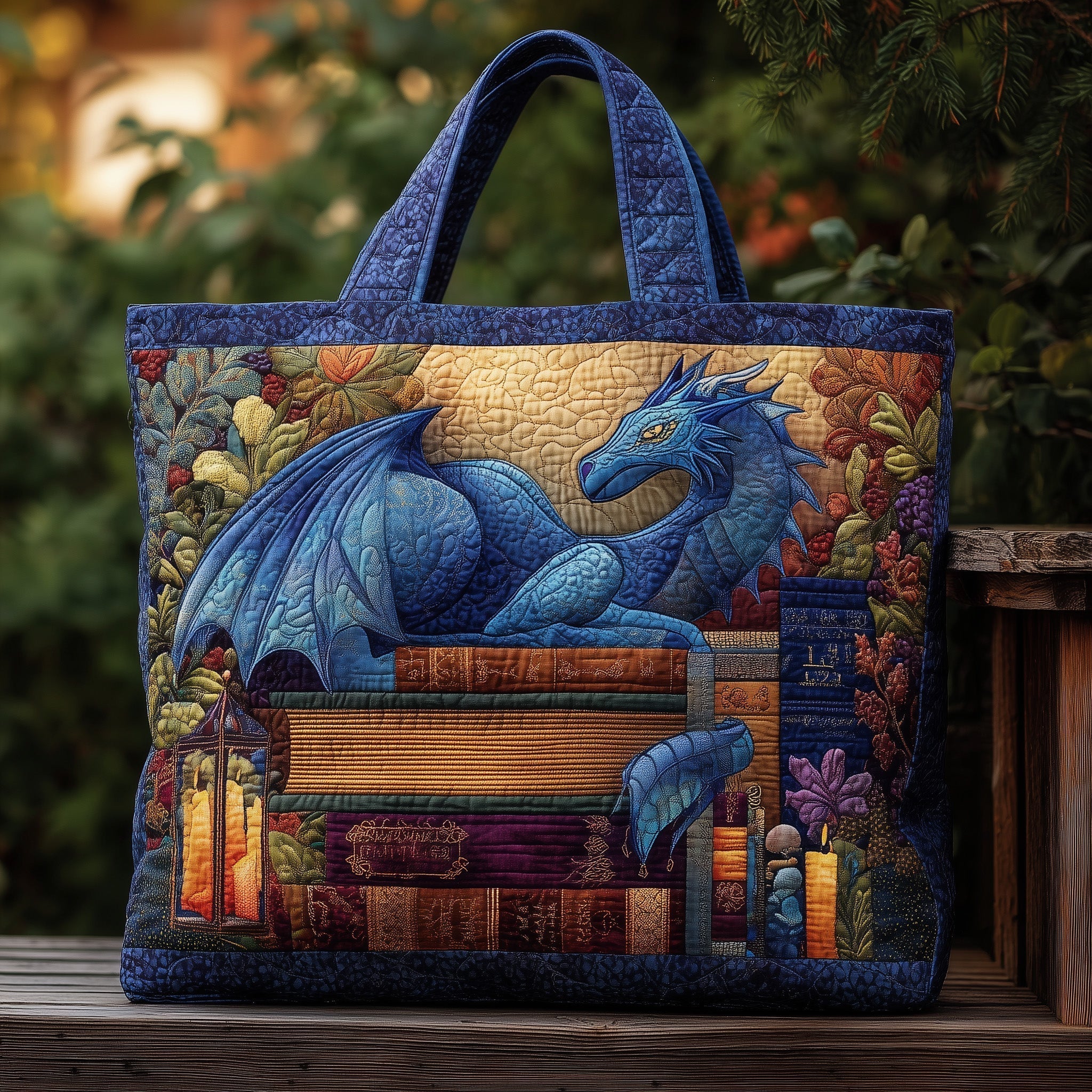 Wisdom Dragon Quilted Tote Bag GFTONL5786