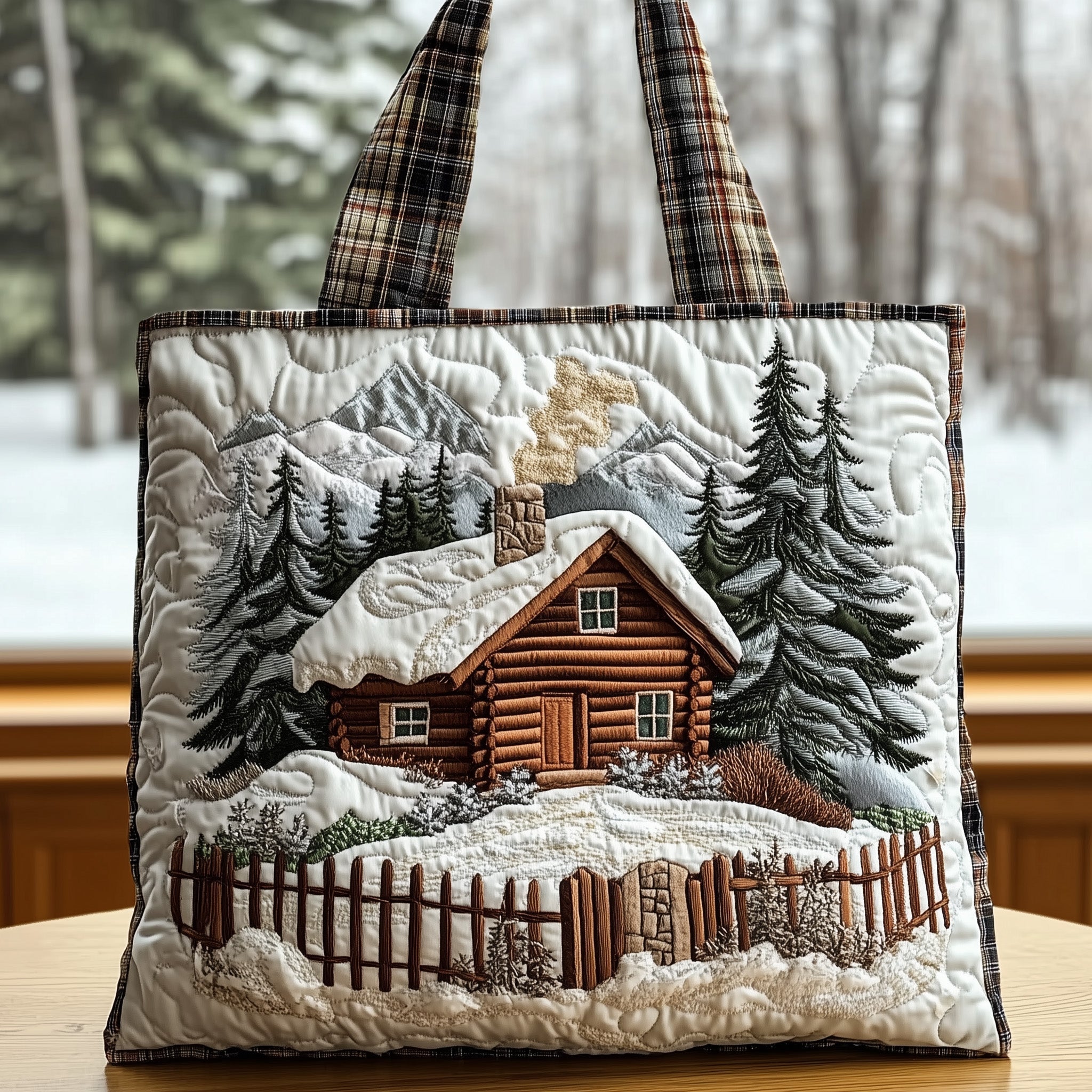 Rustic Cabin Quilted Tote Bag GFTONL6327