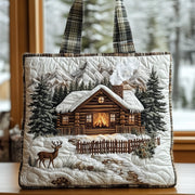 Snow Cabin Quilted Tote Bag GFTONL6329
