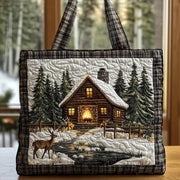 Peaceful Cabin Quilted Tote Bag GFTONL6335
