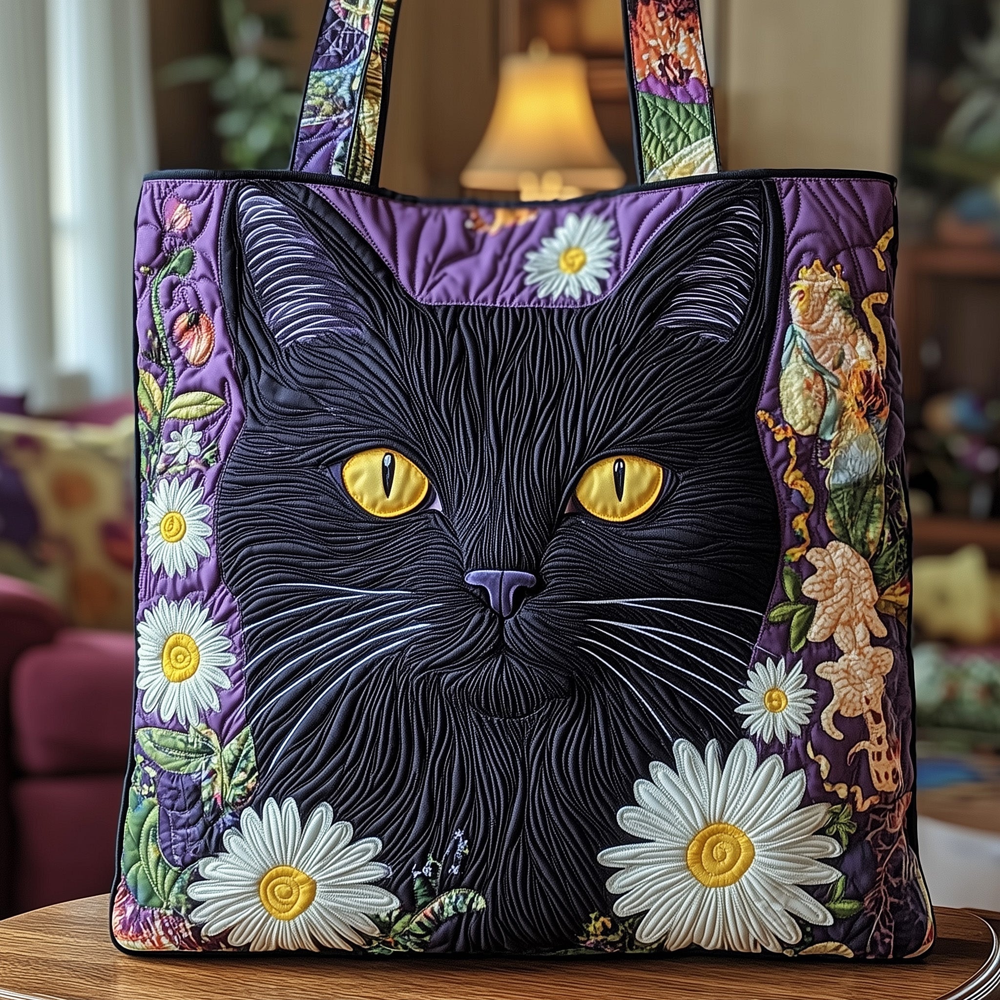 Graceful Cat Quilted Tote Bag GFTONT1126