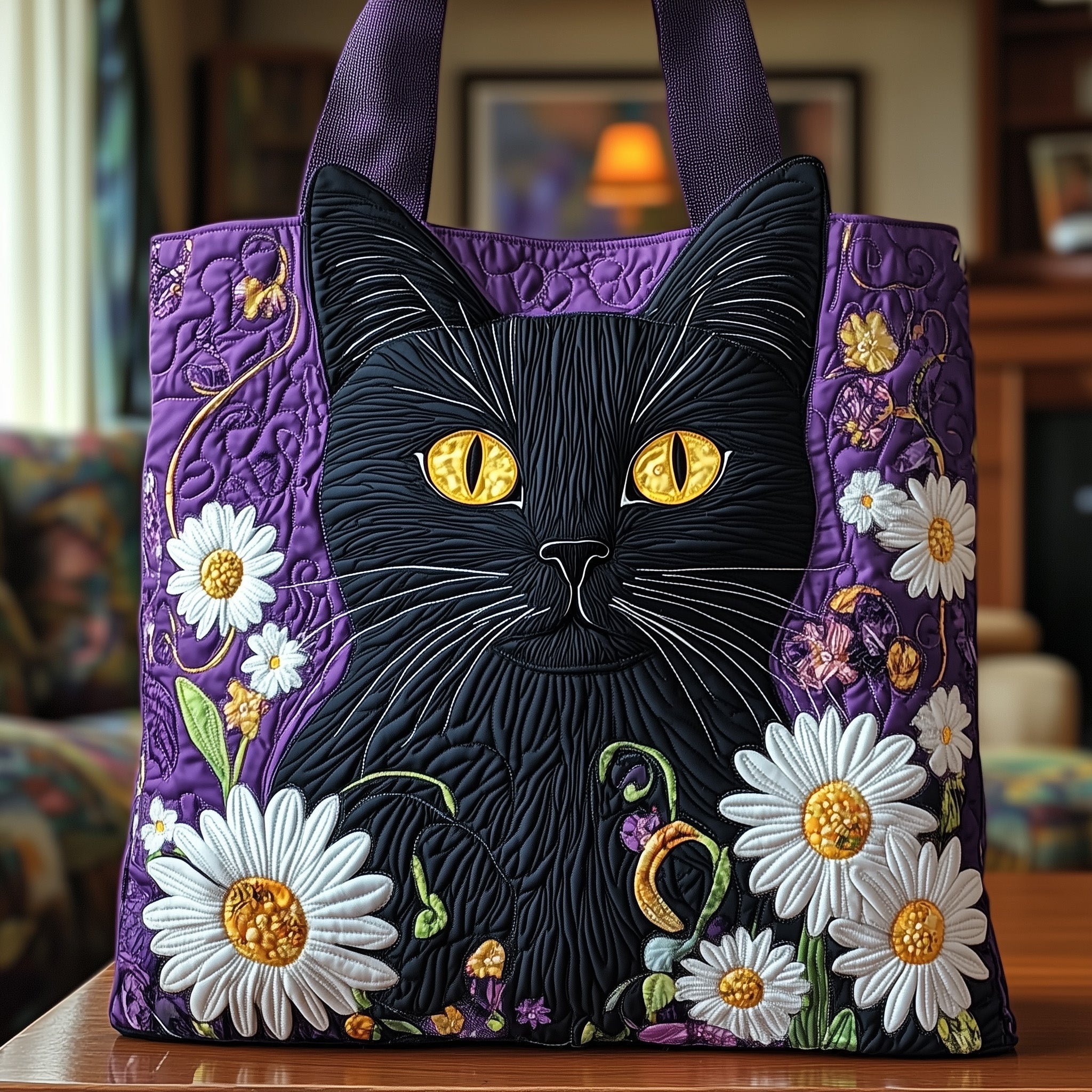 Graceful Cat Quilted Tote Bag GFTONT1127