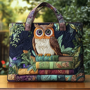 Owl and Book Quilted Tote Bag GFTONT1144
