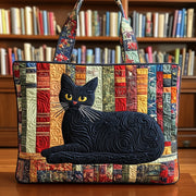 Cat Library Quilted Tote Bag GFTONT1263