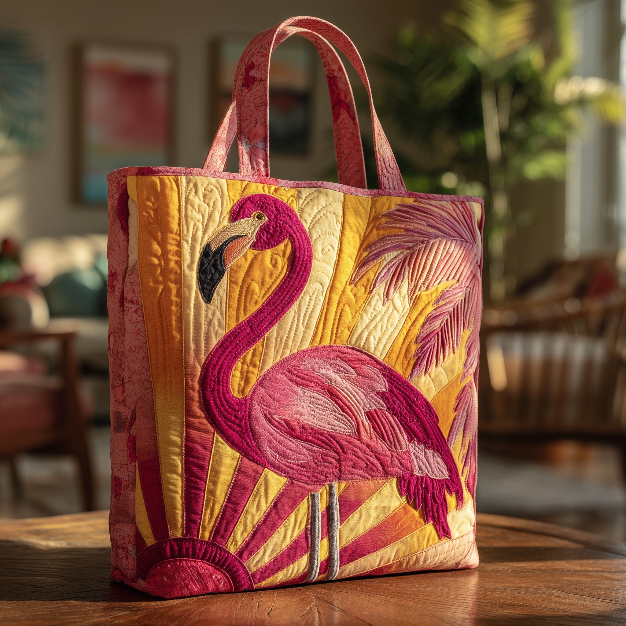 Flamingo Quilted Tote Bag GFTONT1420