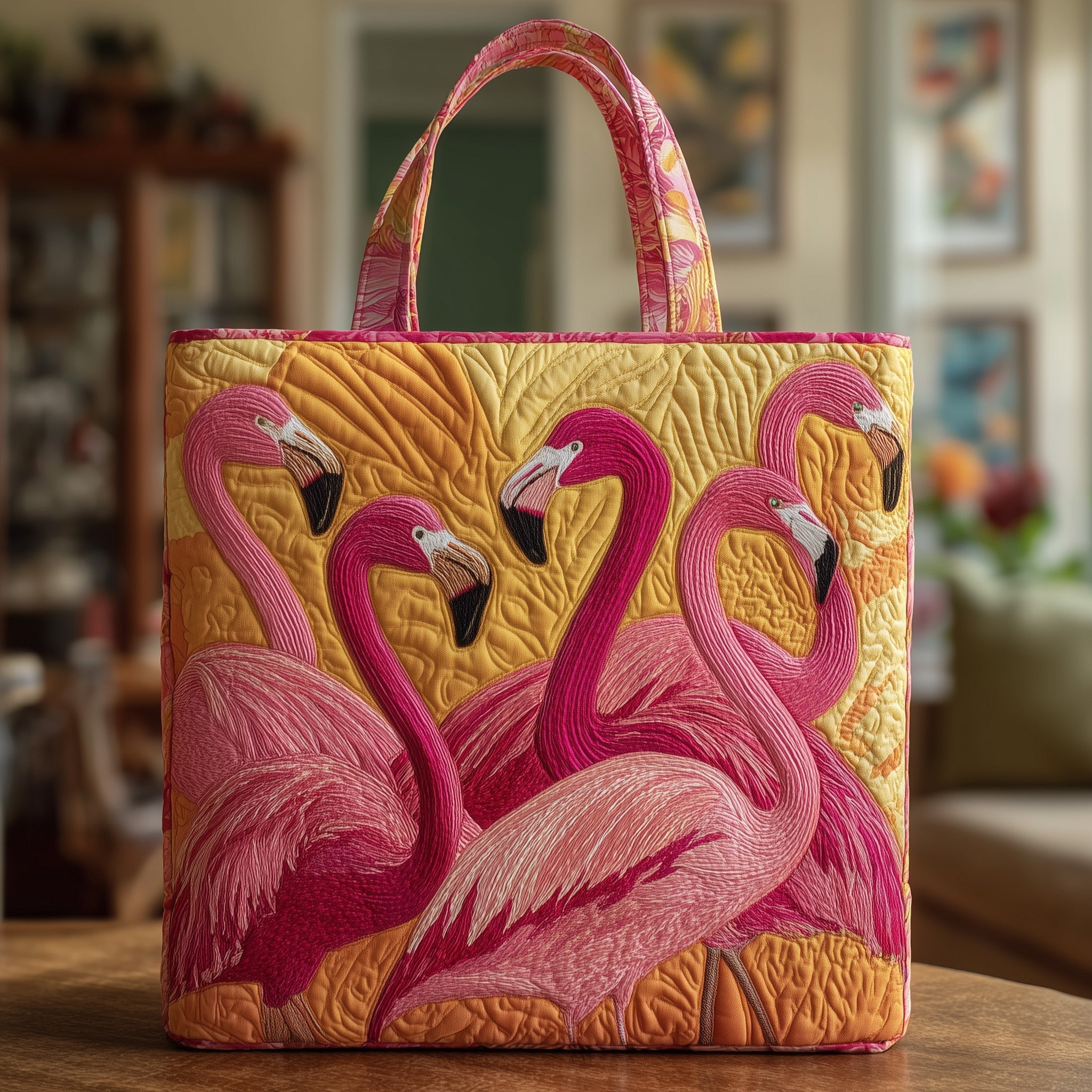 Pink Paradise Quilted Tote Bag GFTONT1428