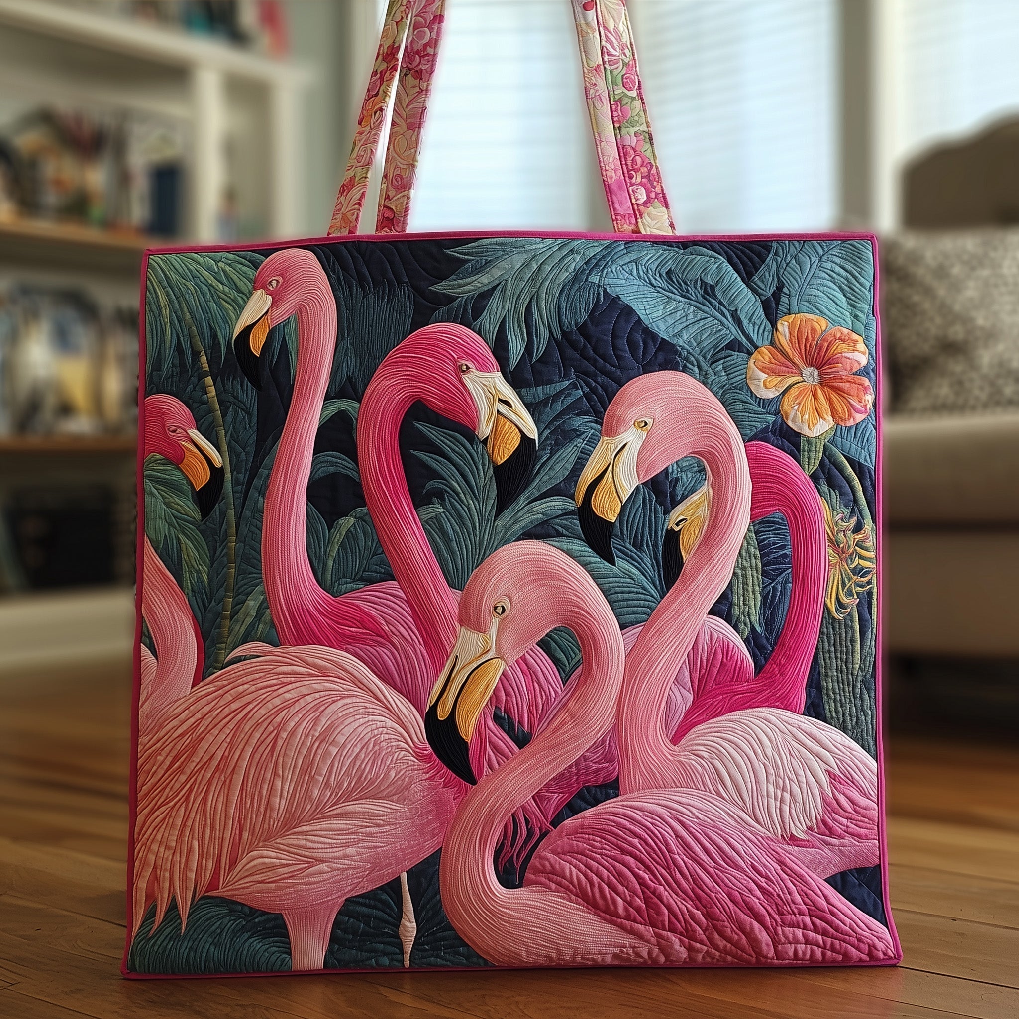 Fancy Flock Quilted Tote Bag GFTONT1430