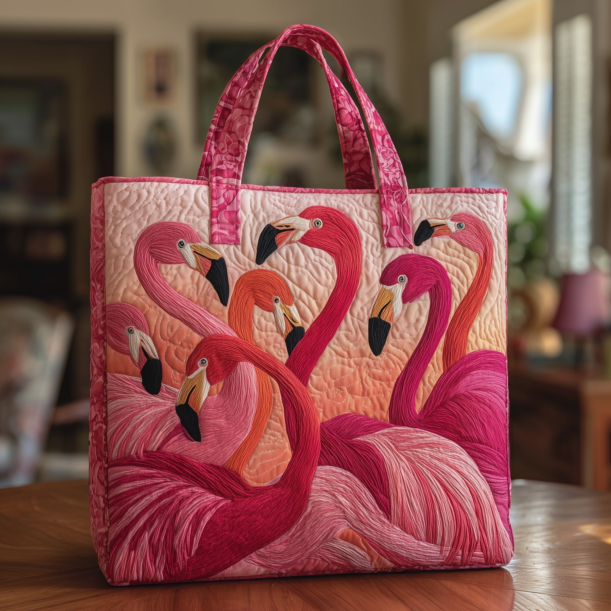 Fancy Flock Quilted Tote Bag GFTONT1432