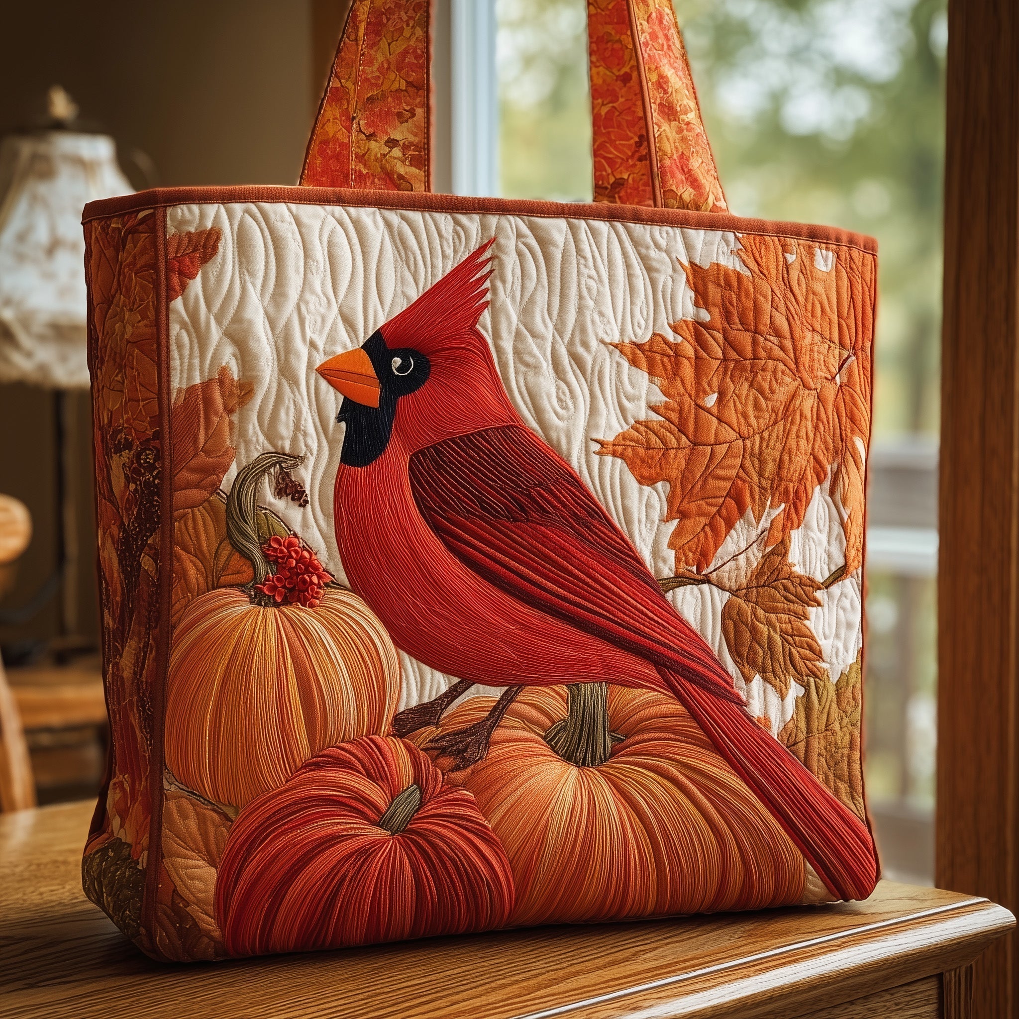 Autumn Cardinal Quilted Tote Bag GFTONT1770