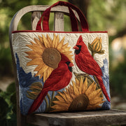 Sunflower Cardinal Quilted Tote Bag GFTONT1771