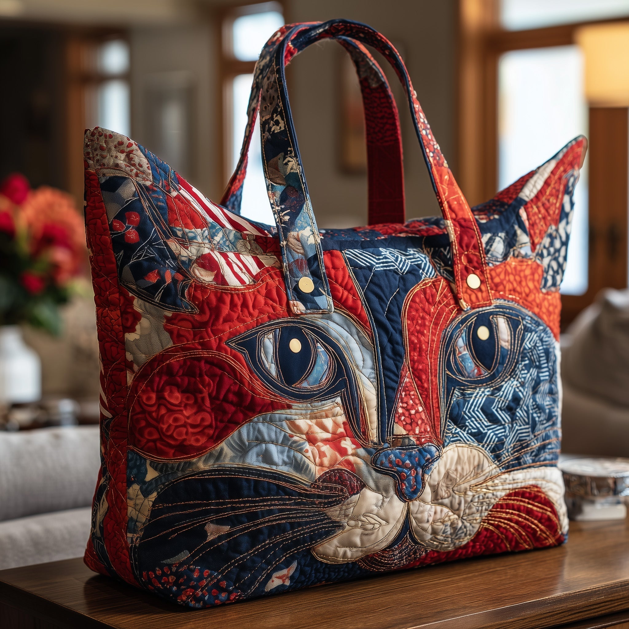 Patriot Catitude Quilted Tote Bag GFTONT1856