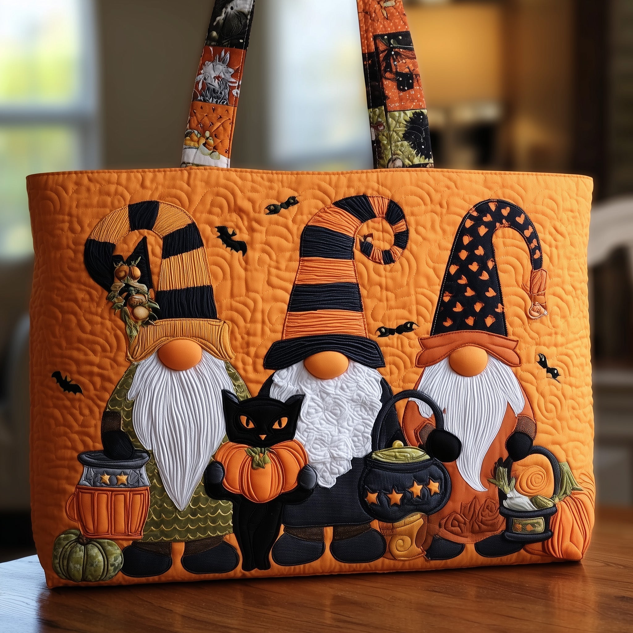 Witchy Gnome Quilted Tote Bag GFTONT1877