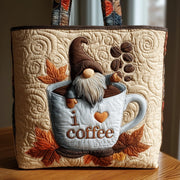 Coffee Gnome Quilted Tote Bag GFTONT1906