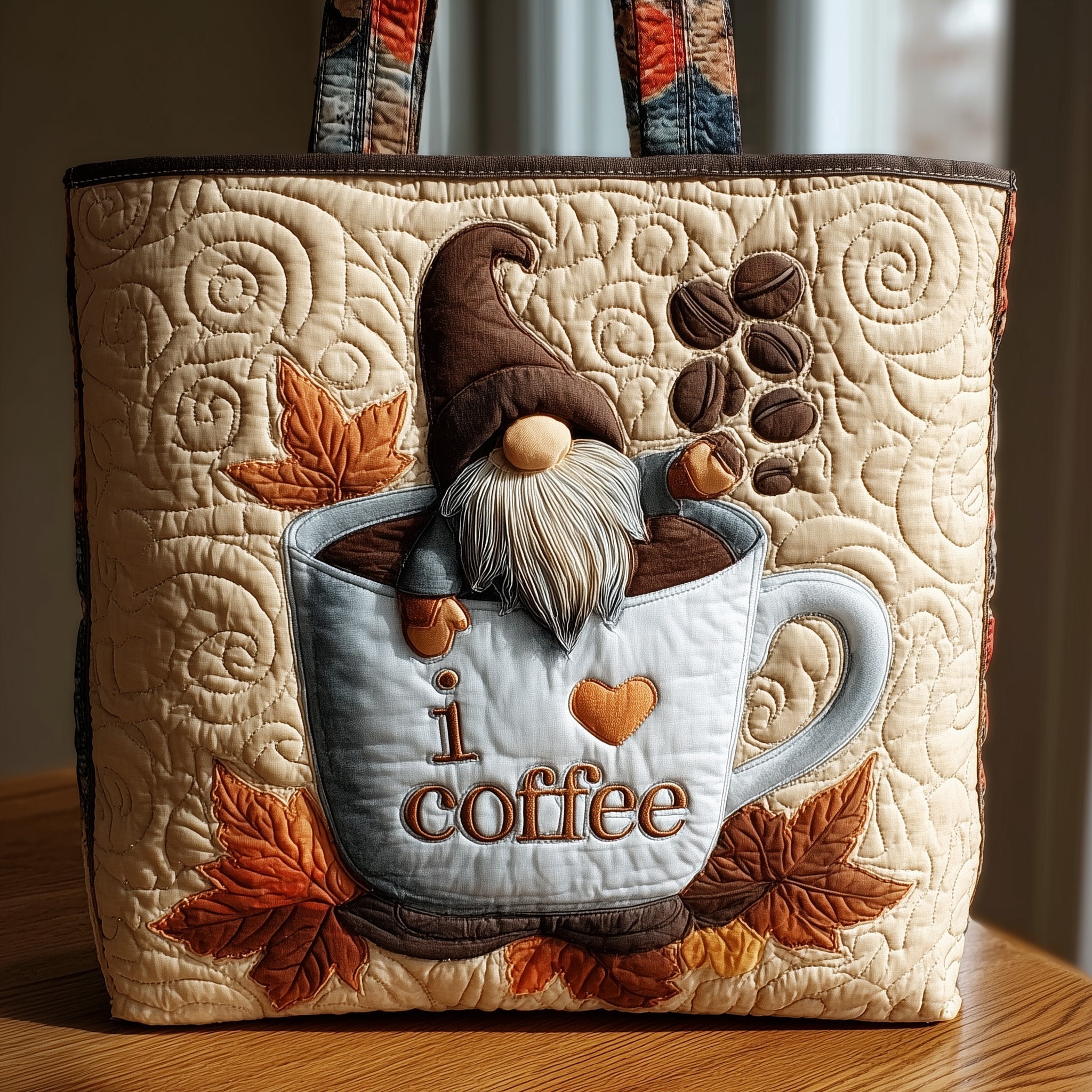 Coffee Gnome Quilted Tote Bag GFTONT1906