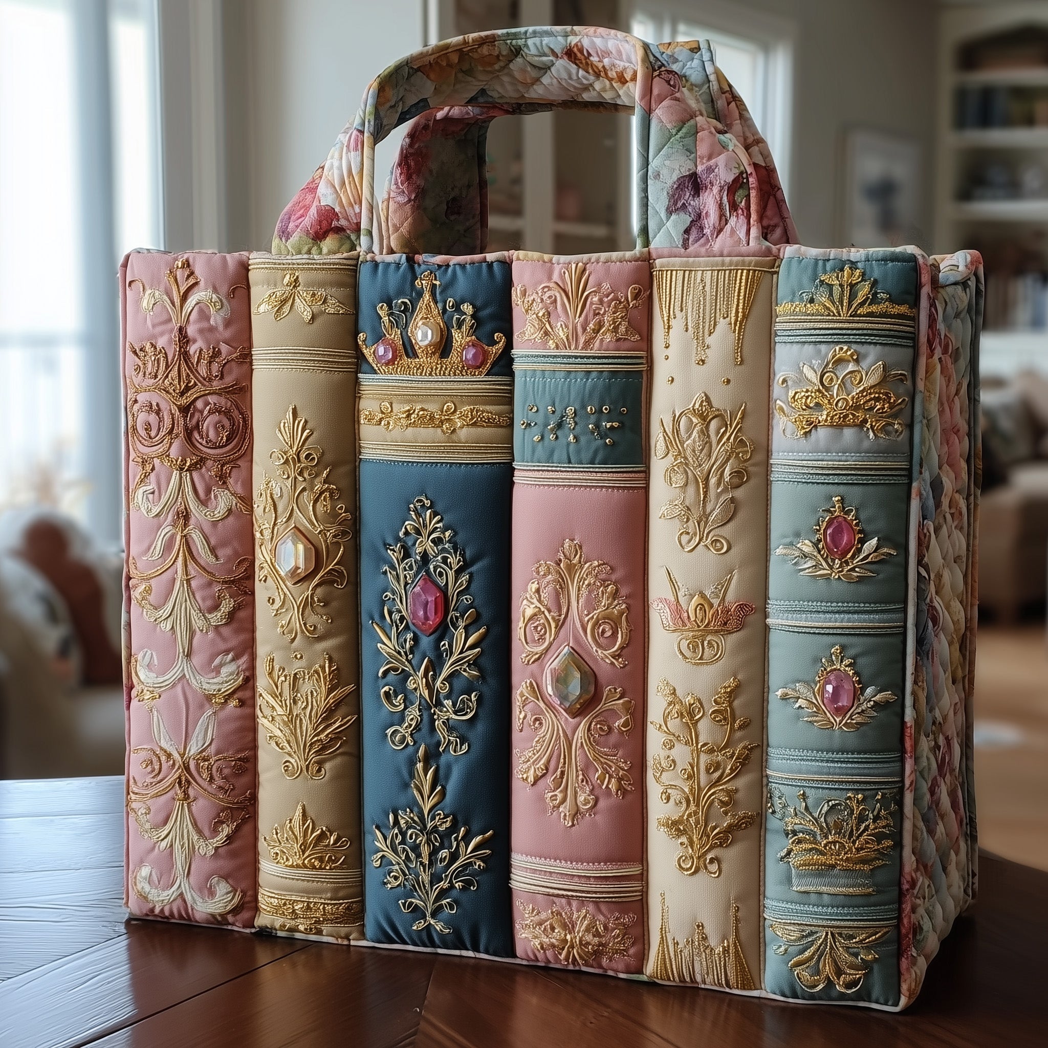 Book Quilted Tote Bag GFTONT1917