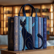 Cat Library Quilted Tote Bag GFTONT1925