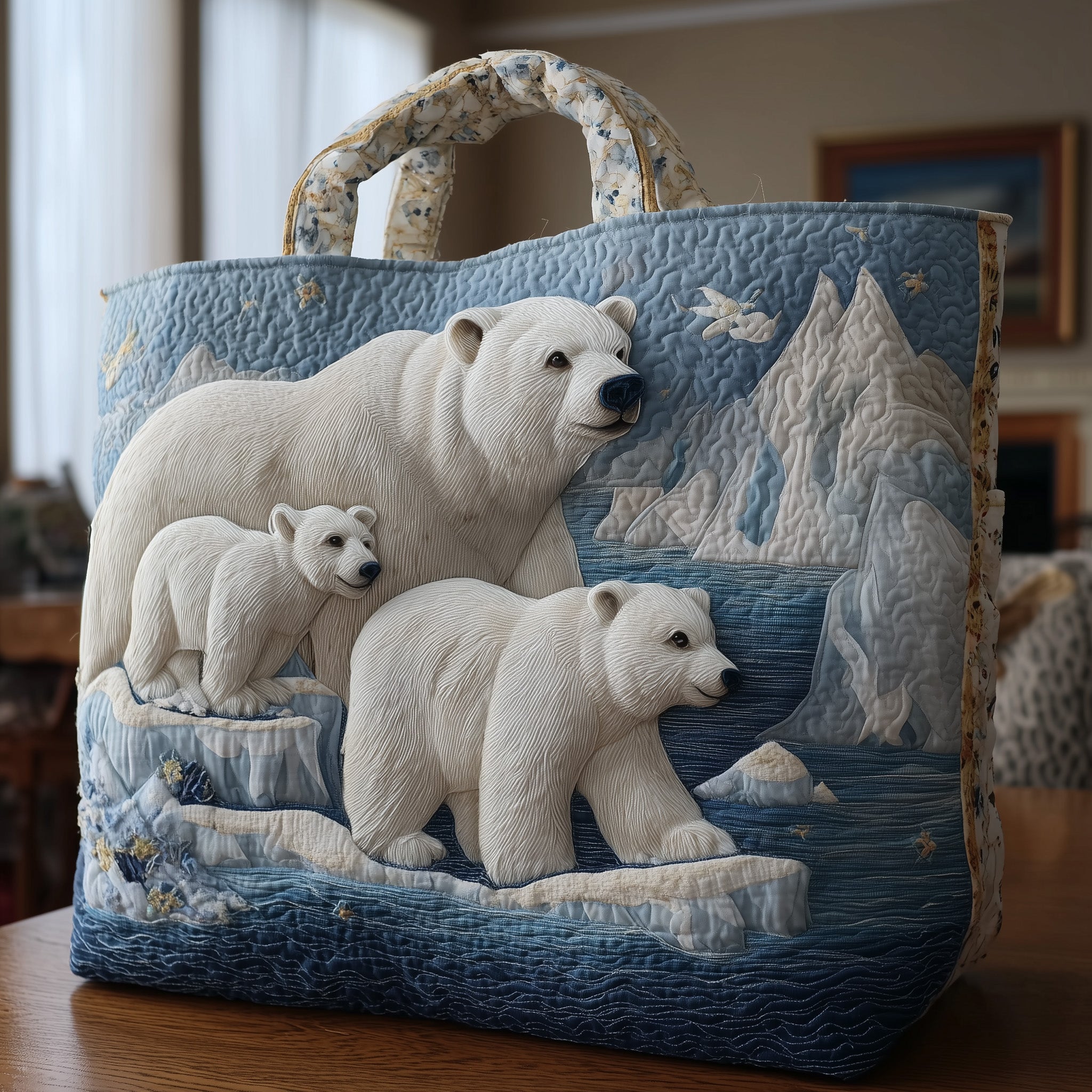Polar Bear Quilted Tote Bag GFTONT1995