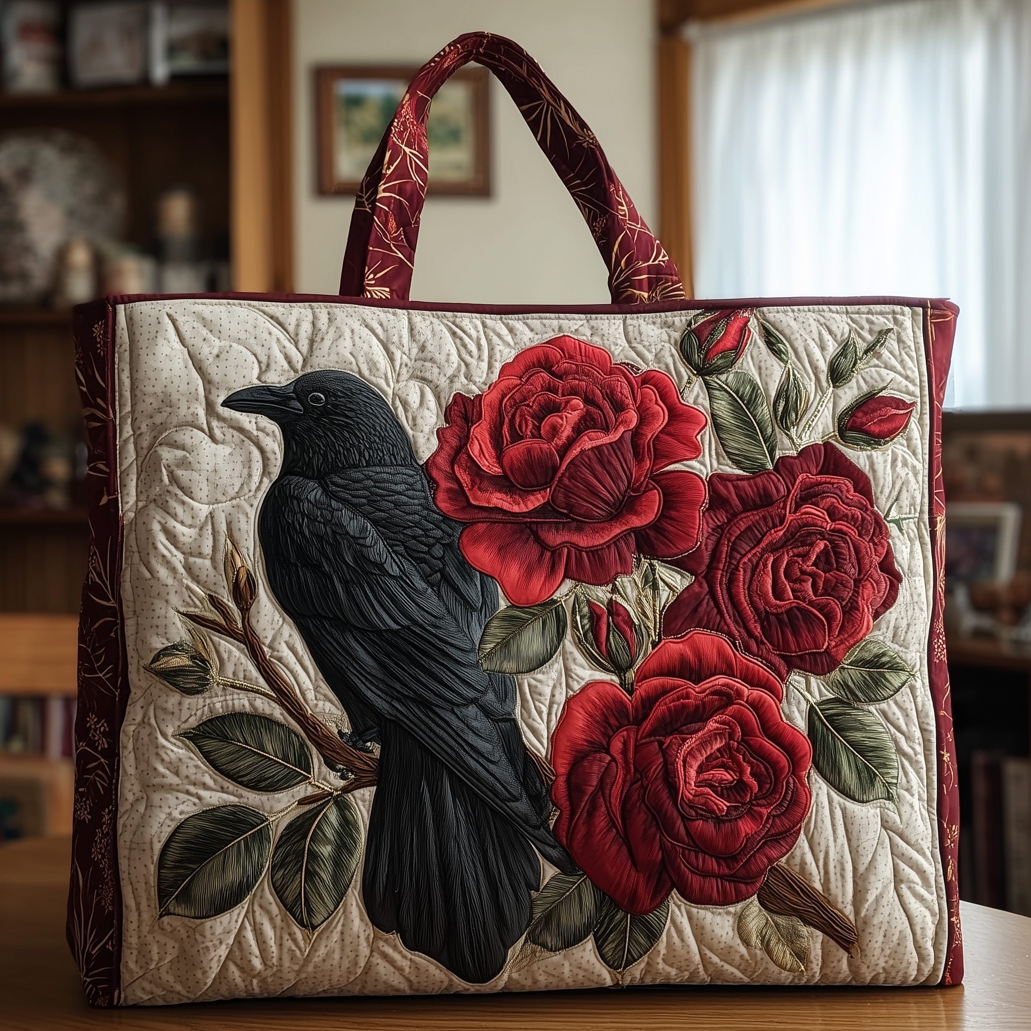 Crow Quilted Tote Bag GFTONT2005