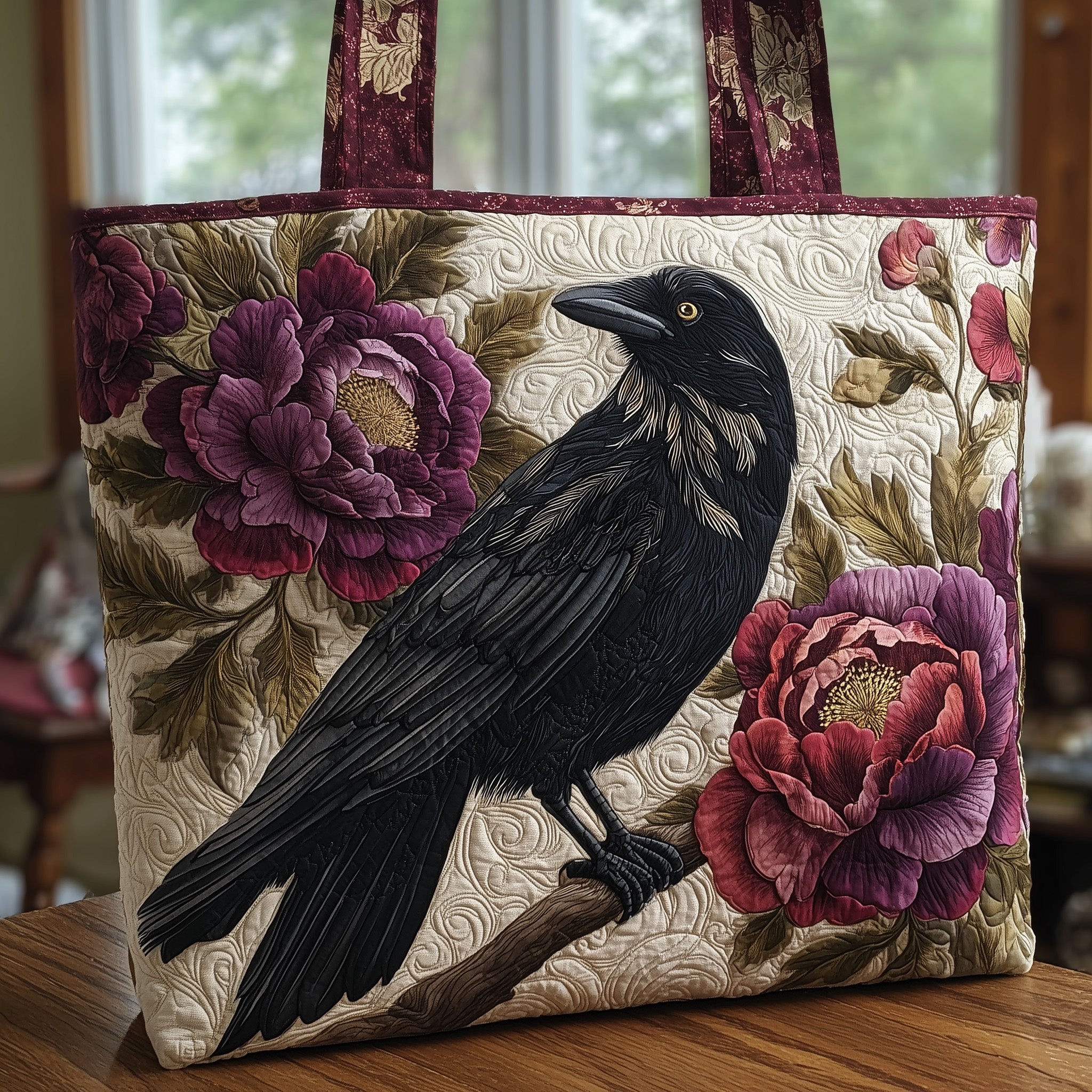 Crow Quilted Tote Bag GFTONT2009