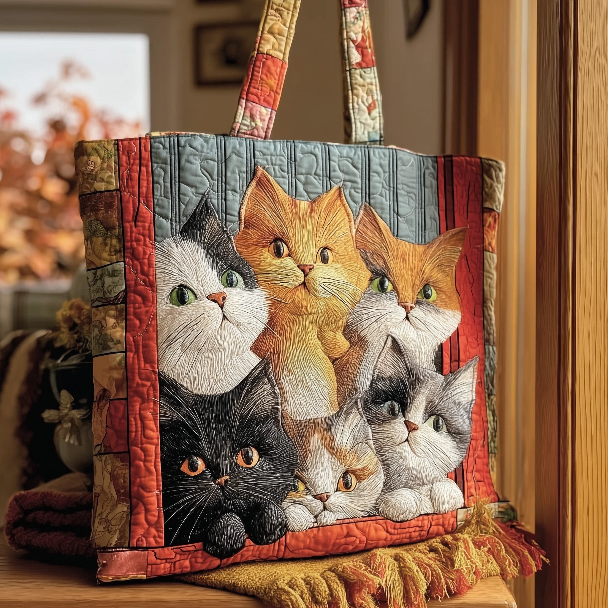 House of Cats Quilted Tote Bag GFTONT2122
