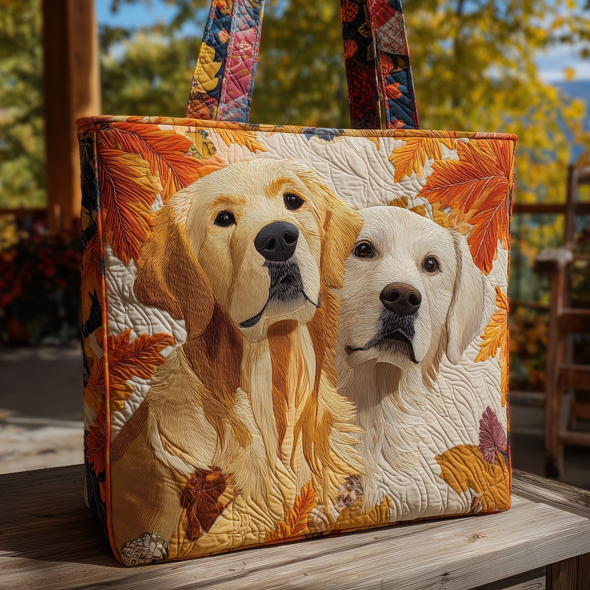 Autumn Golden Buddy Quilted Tote Bag GFTONT2301