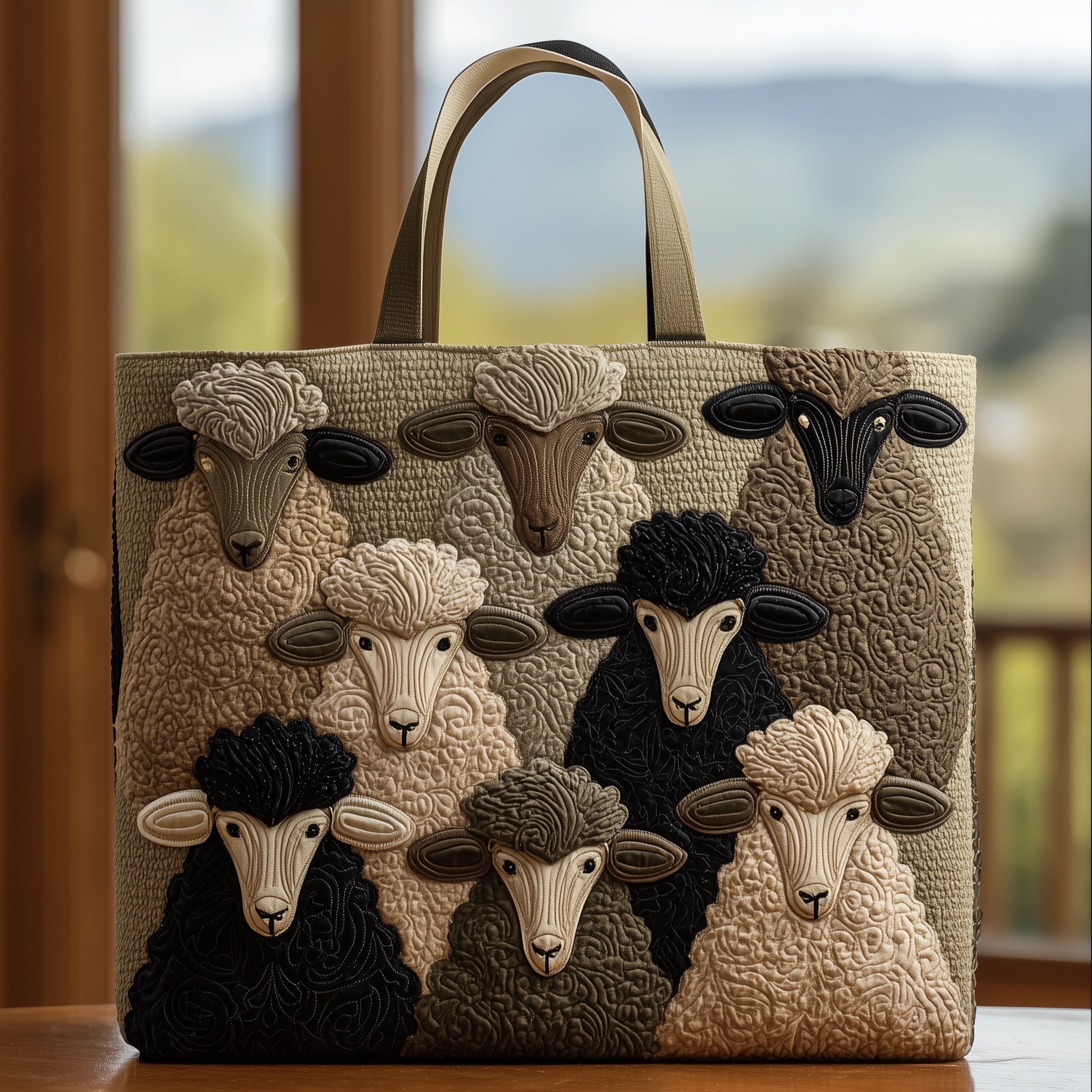 Sheep Haven Quilted Tote Bag GFTONT2426