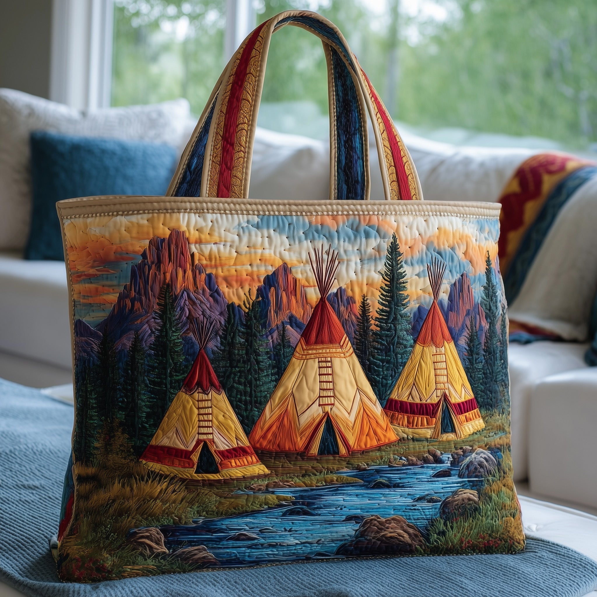 Native TeePee Quilted Tote Bag GFTONT2469