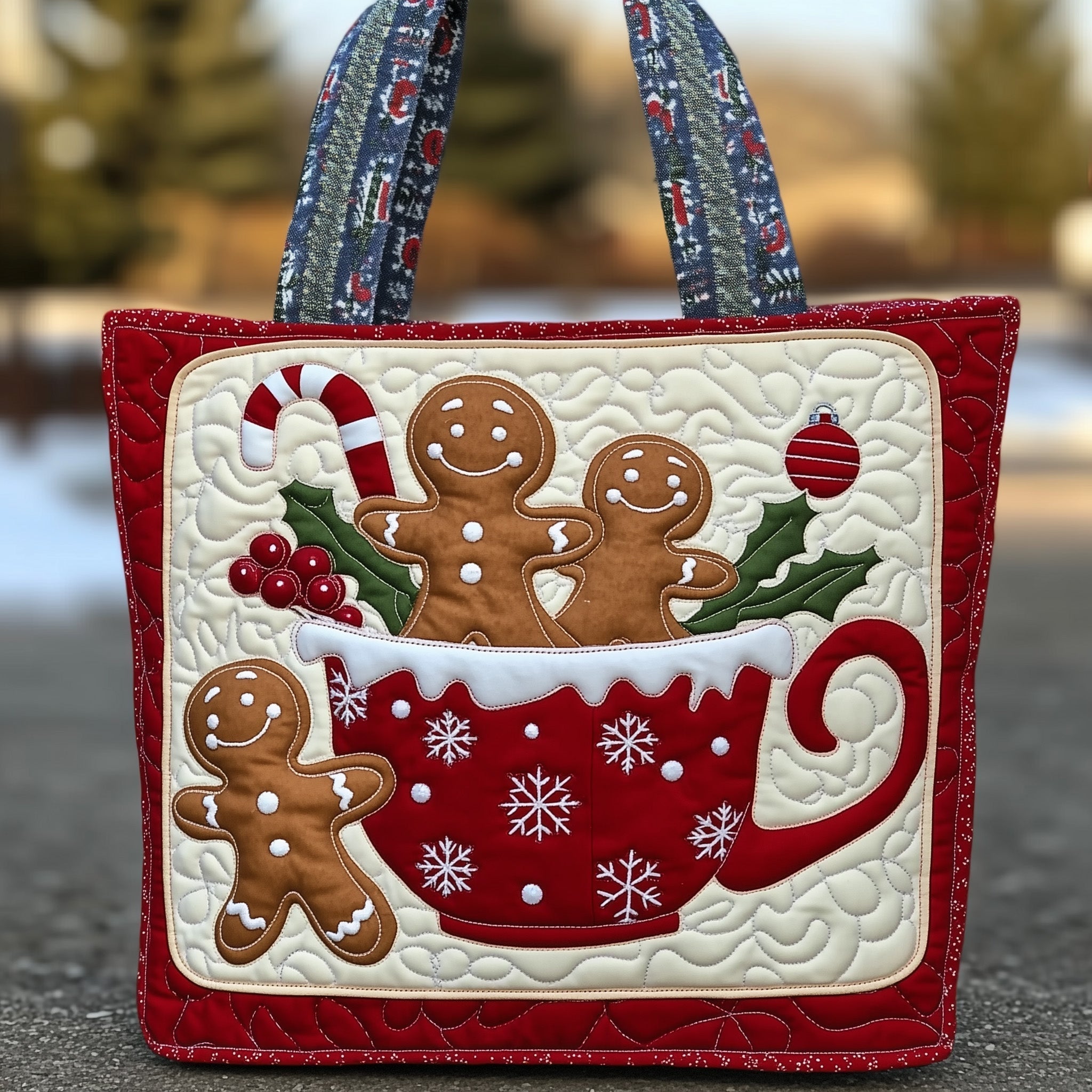 Gingerbread Quilted Tote Bag GFTONT3279