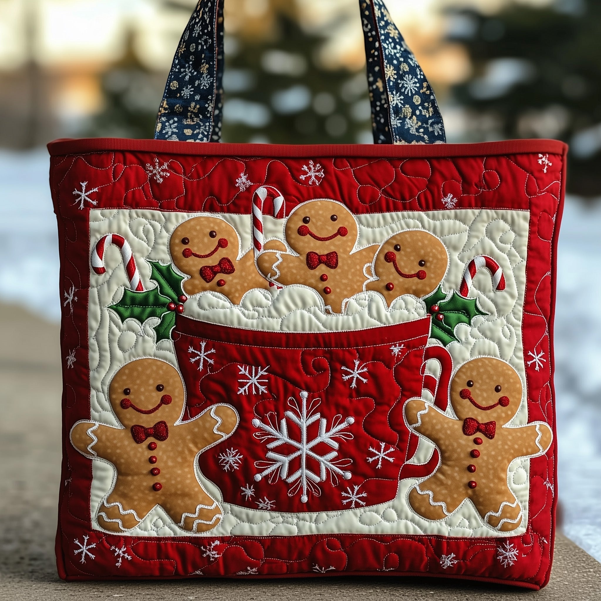 Gingerbread Quilted Tote Bag GFTONT3280