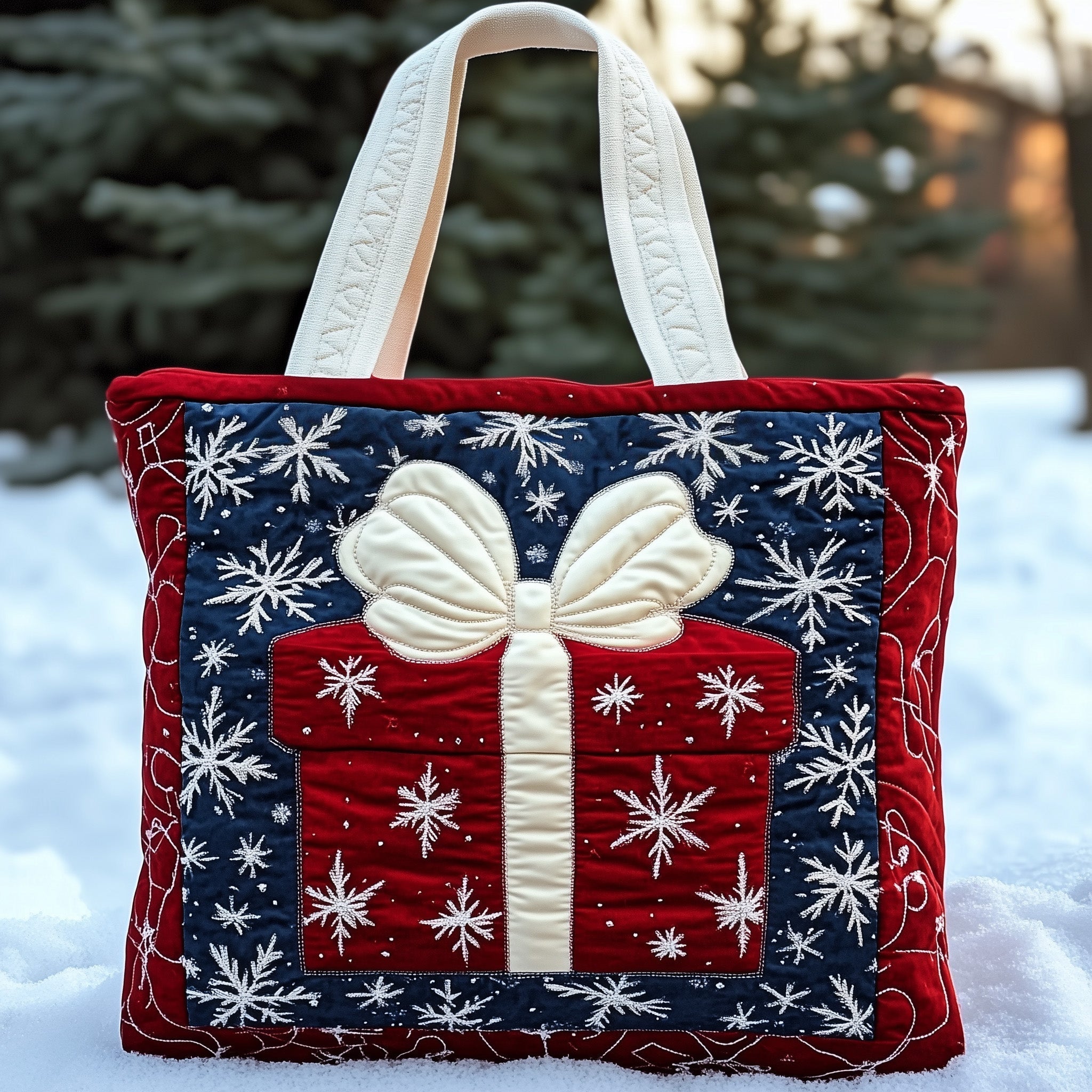 Winter Presents Quilted Tote Bag GFTONT3288