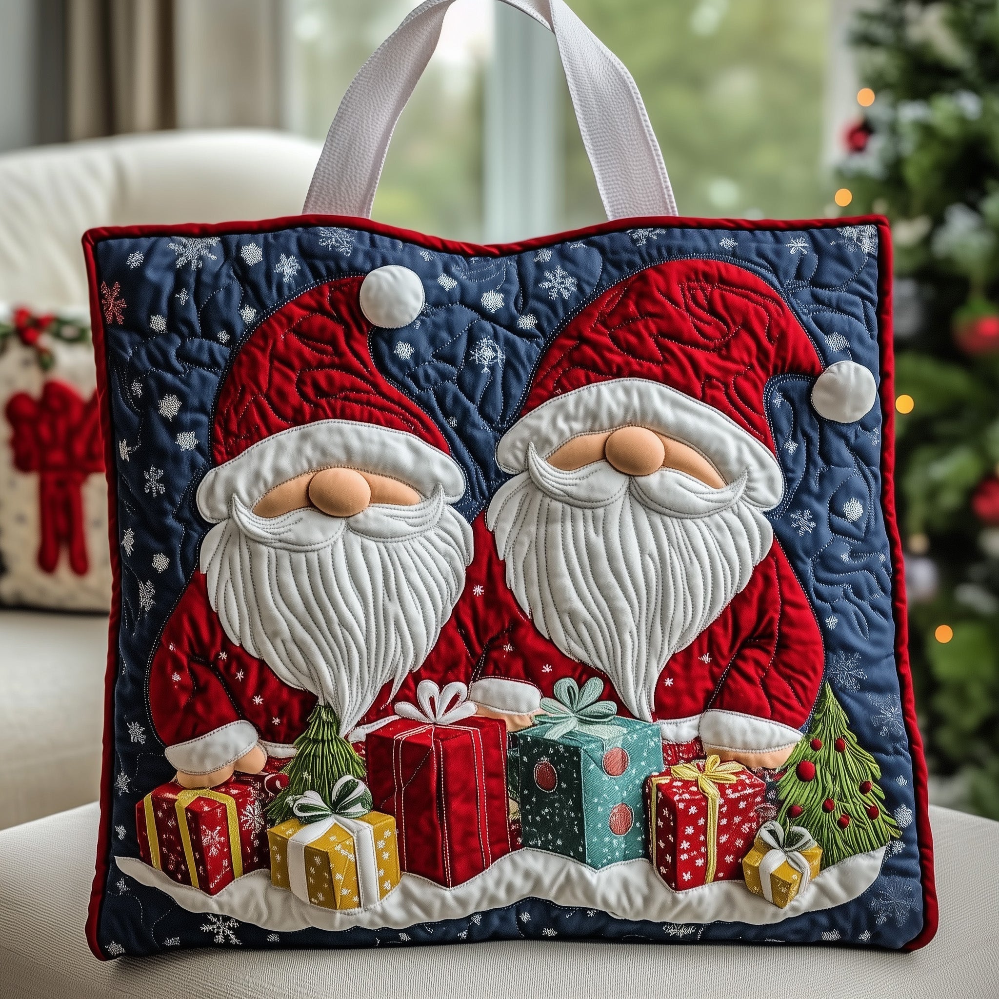 Santa Gnome Quilted Tote Bag GFTONT3324