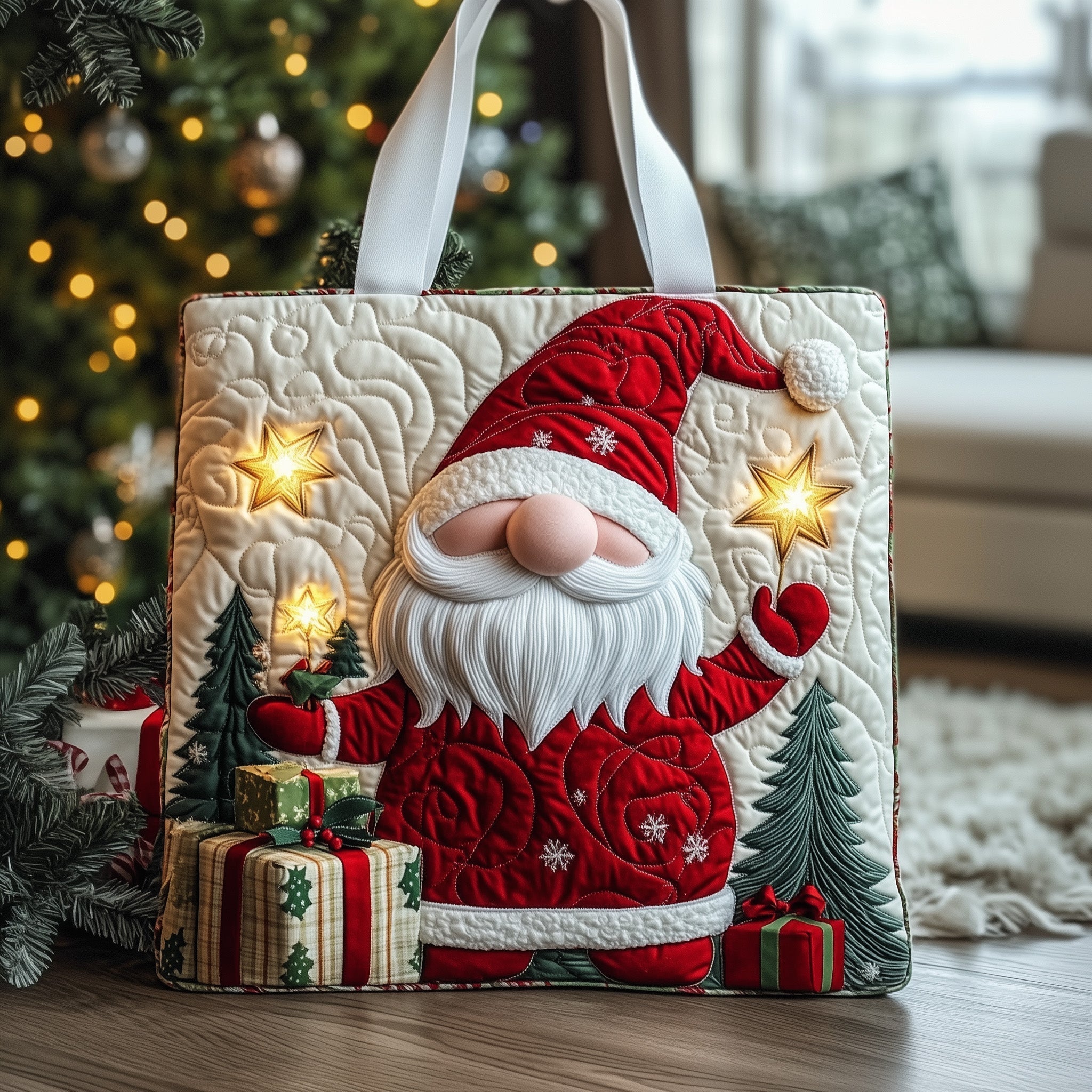 Xmas Gnome Quilted Tote Bag GFTONT3326