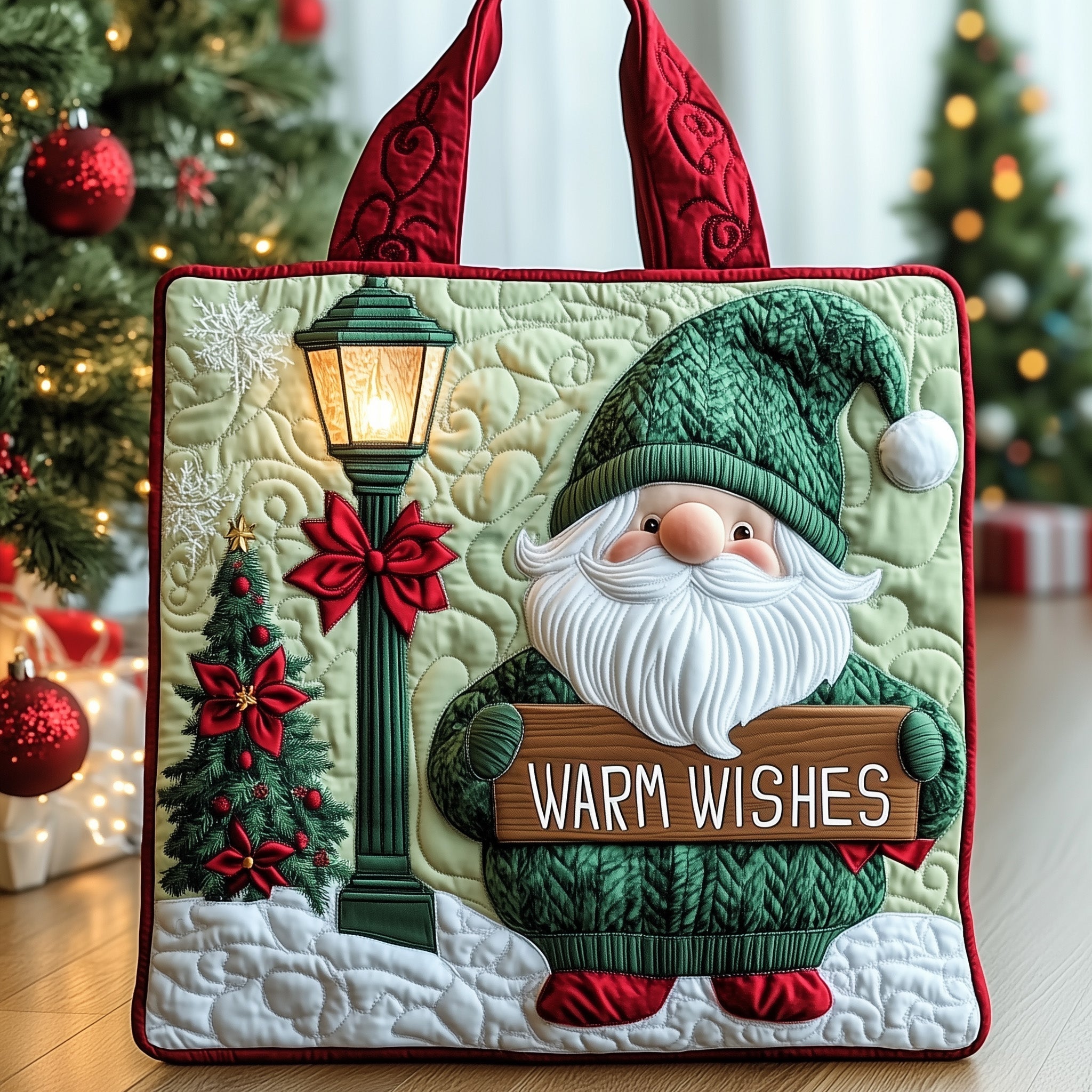 Xmas Gnome Quilted Tote Bag GFTONT3327
