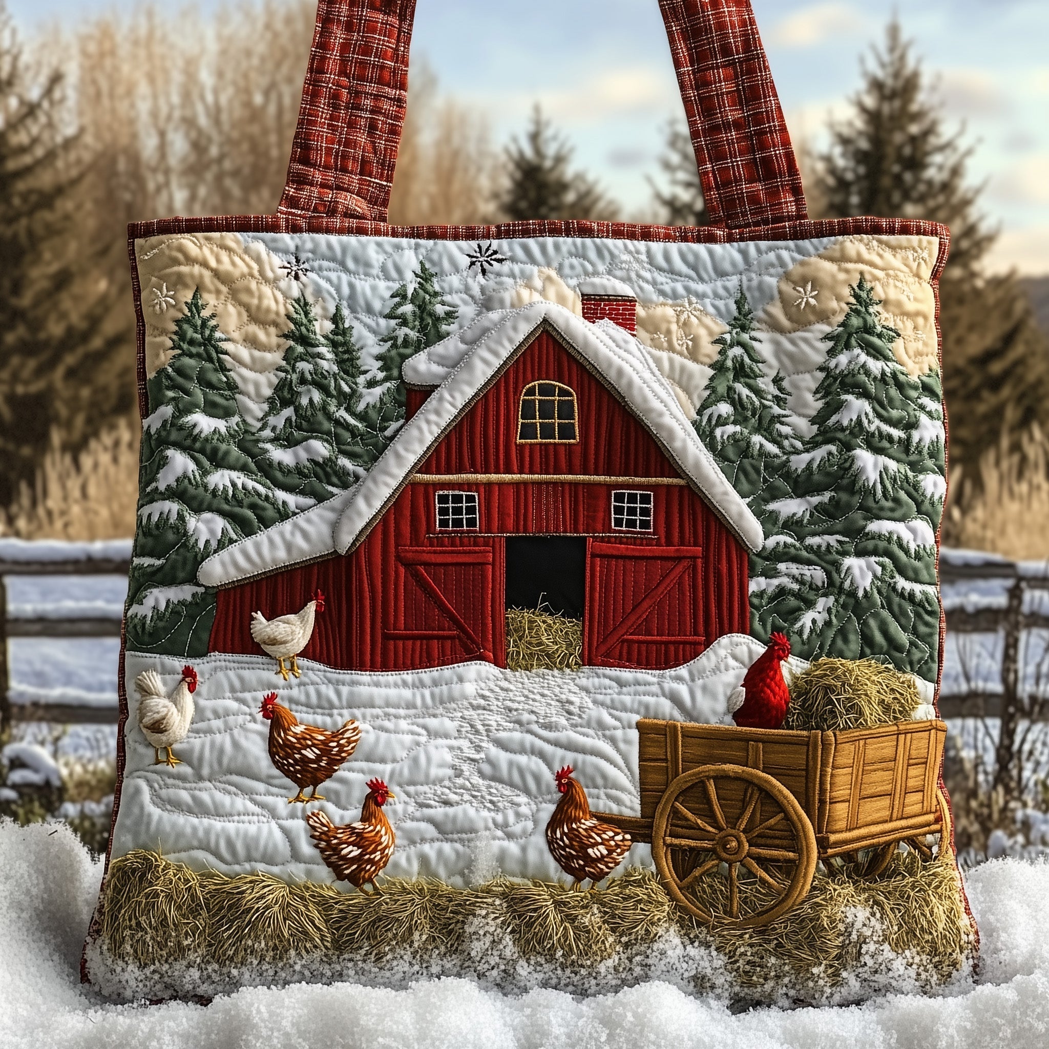 Farmhouse Coop Quilted Tote Bag GFTONT3374