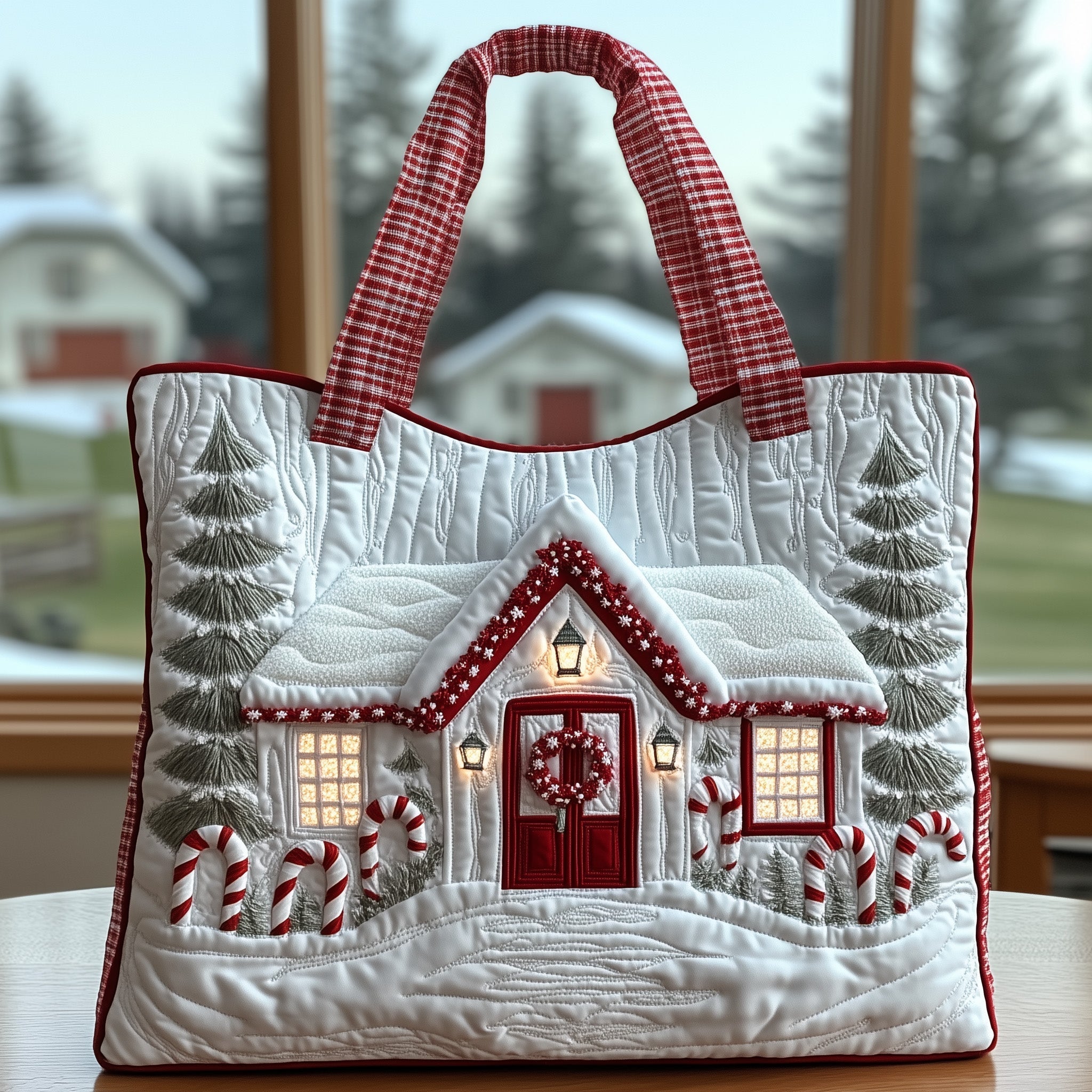 Candy Cane Quilted Tote Bag GFTONT3423