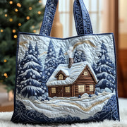 Snow Log Cabin Quilted Tote Bag GFTONT3424