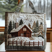 Snow Cabin Quilted Tote Bag GFTONT3428
