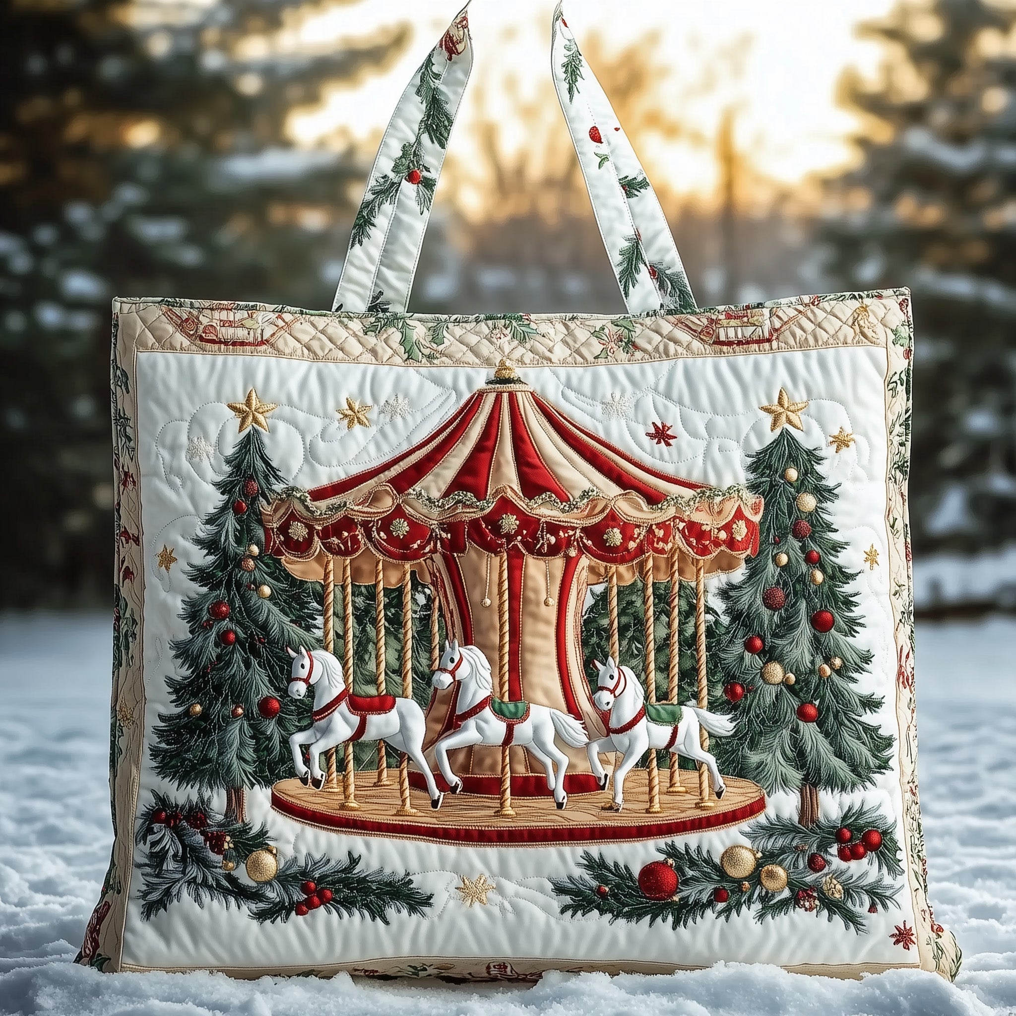 Merry Go Round Quilted Tote Bag GFTONT3470