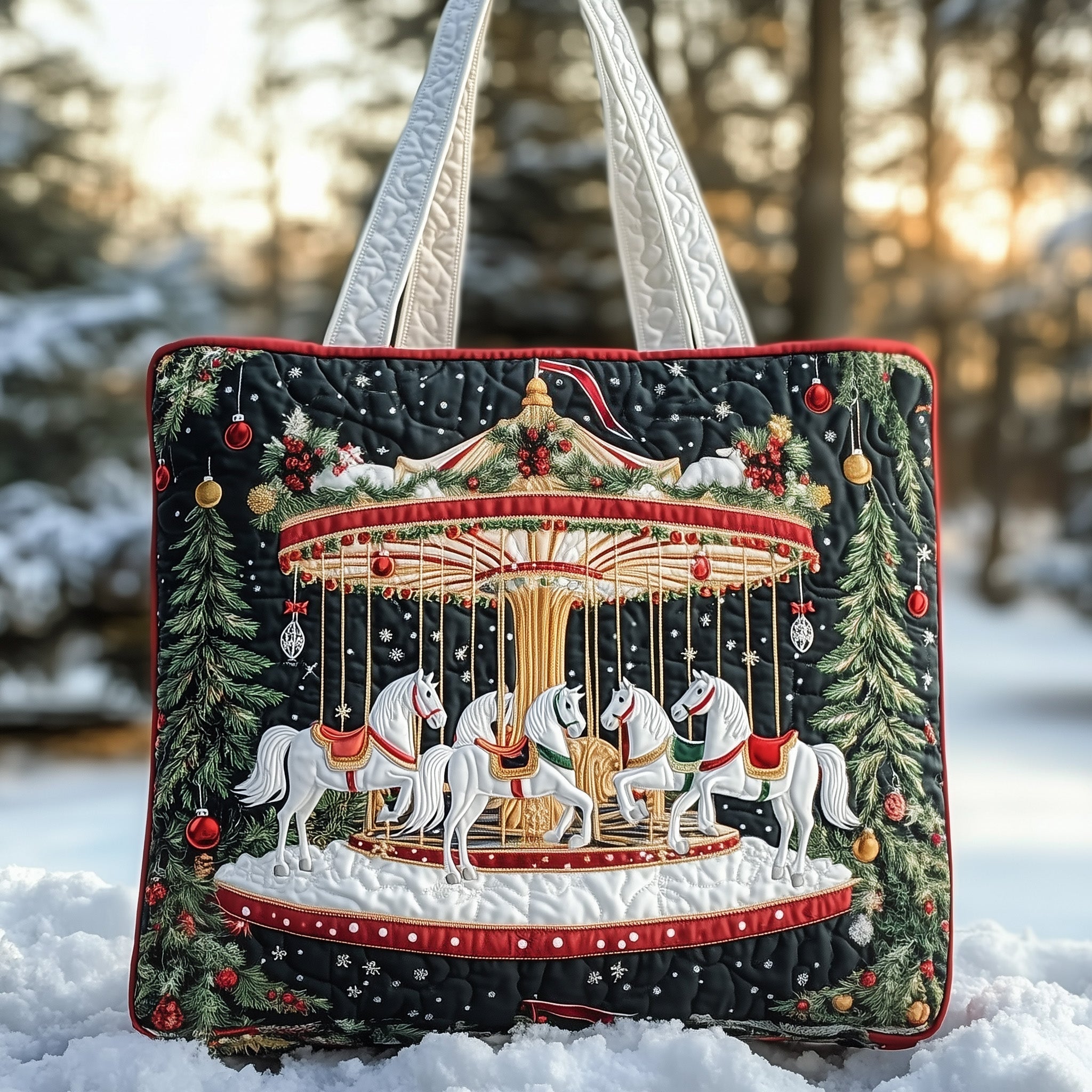 Merry Go Round Quilted Tote Bag GFTONT3471