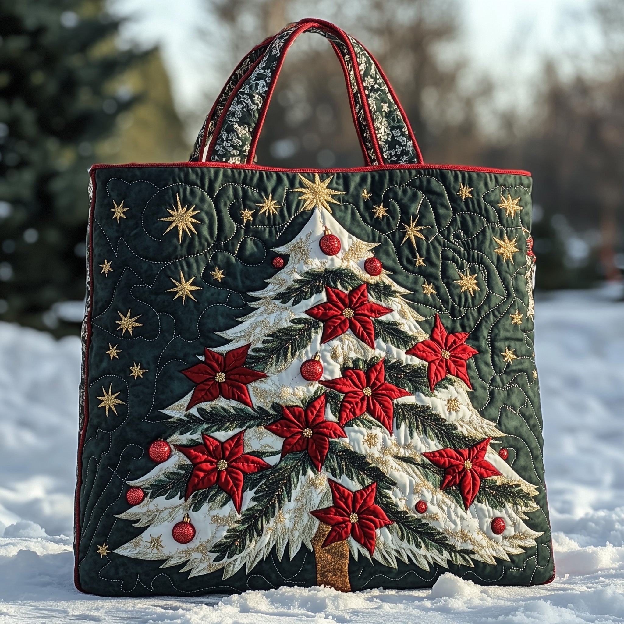 Christmas Tree Quilted Tote Bag GFTONT3540