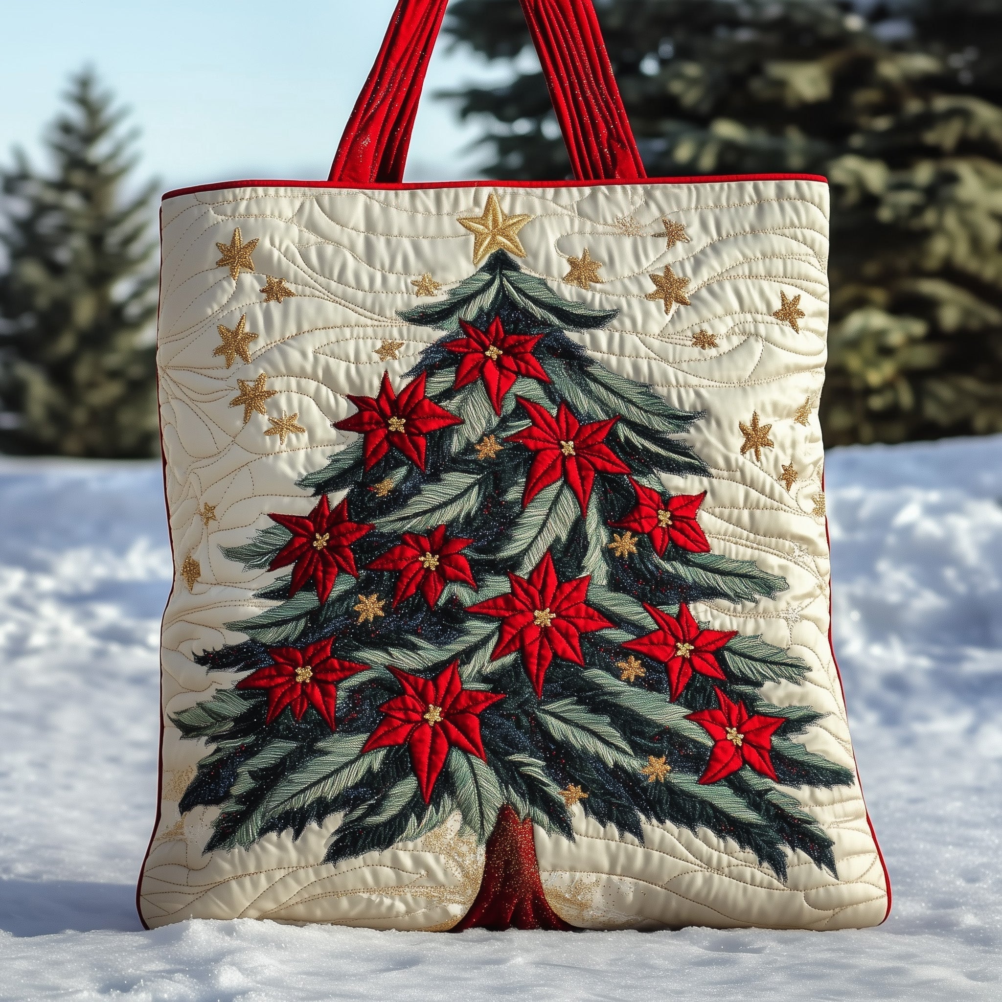 Christmas Tree Quilted Tote Bag GFTONT3542