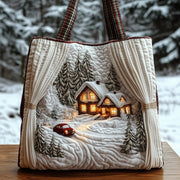 Christmas Scene Quilted Tote Bag GFTONT3774