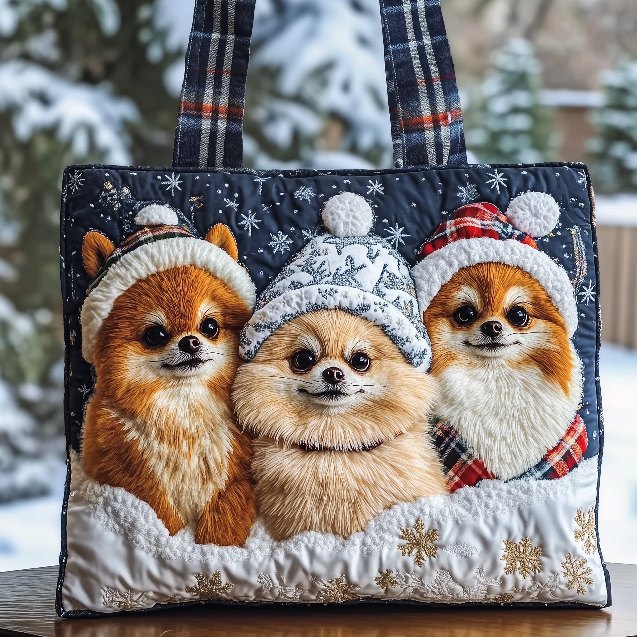 Winter Puff Quilted Tote Bag GFTONT3784