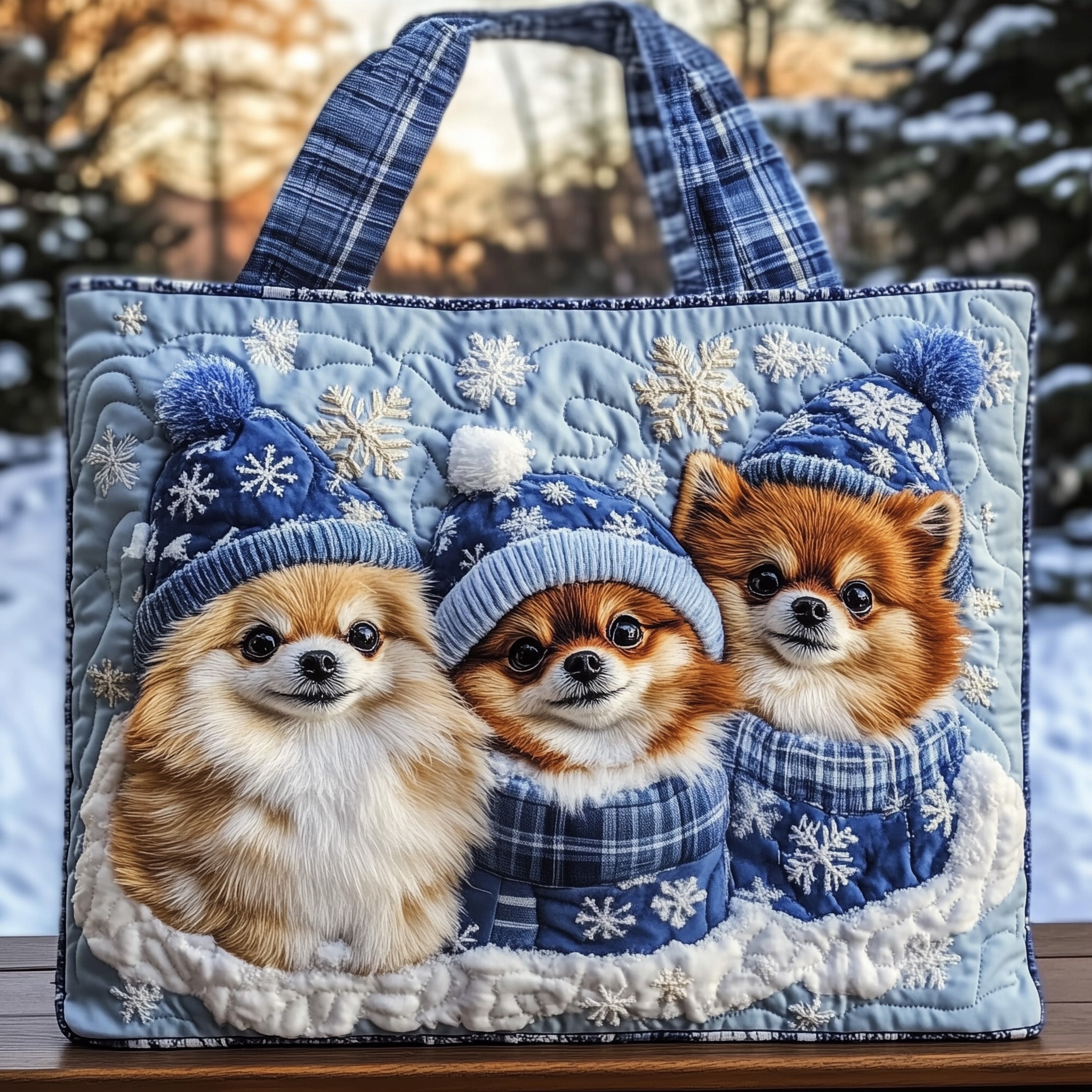 Winter Puff Quilted Tote Bag GFTONT3785