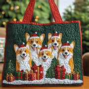Festive Corgi Quilted Tote Bag GFTONT3792