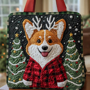 Corgi Holiday Quilted Tote Bag GFTONT3794
