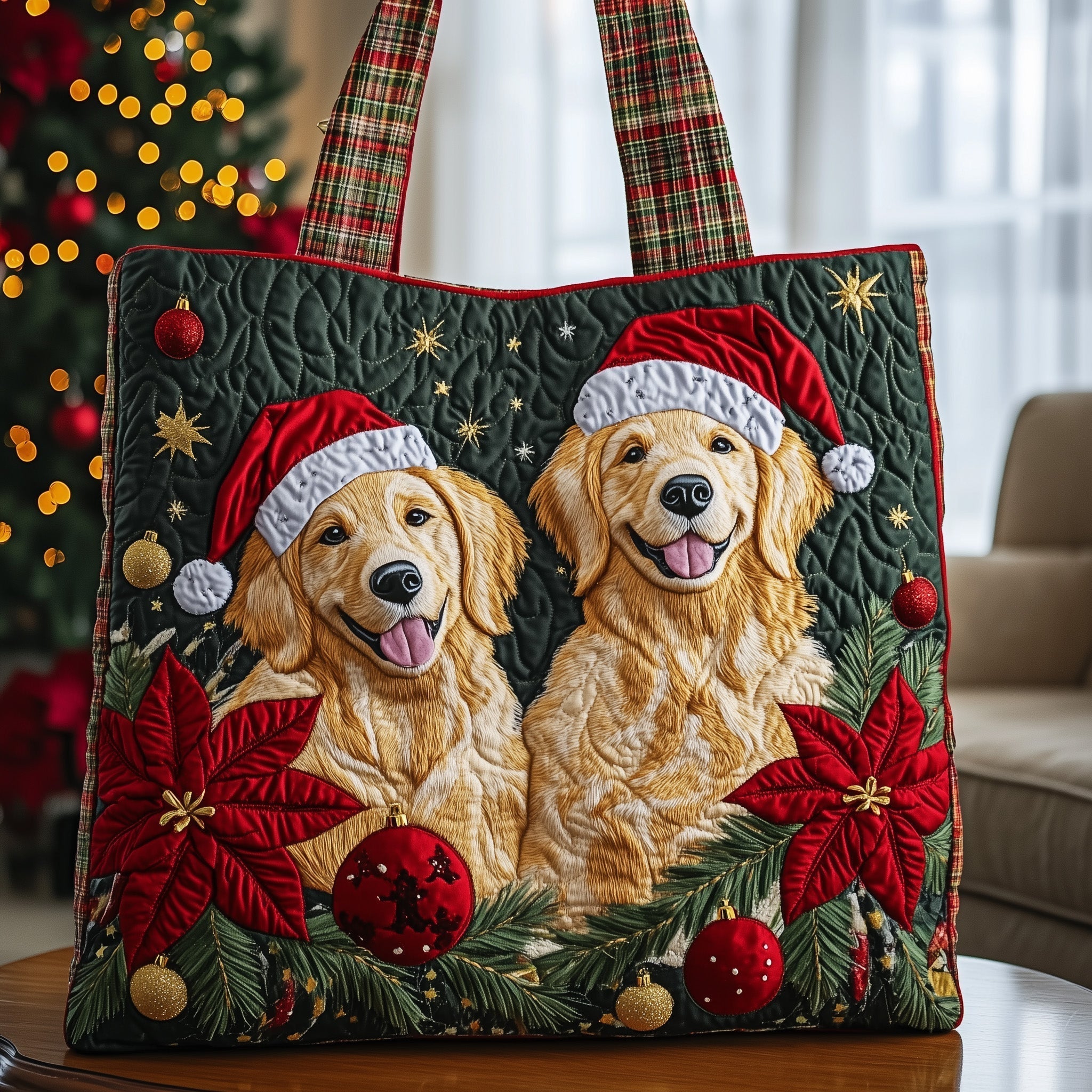 Winter Retrievers Quilted Tote Bag GFTONT3803