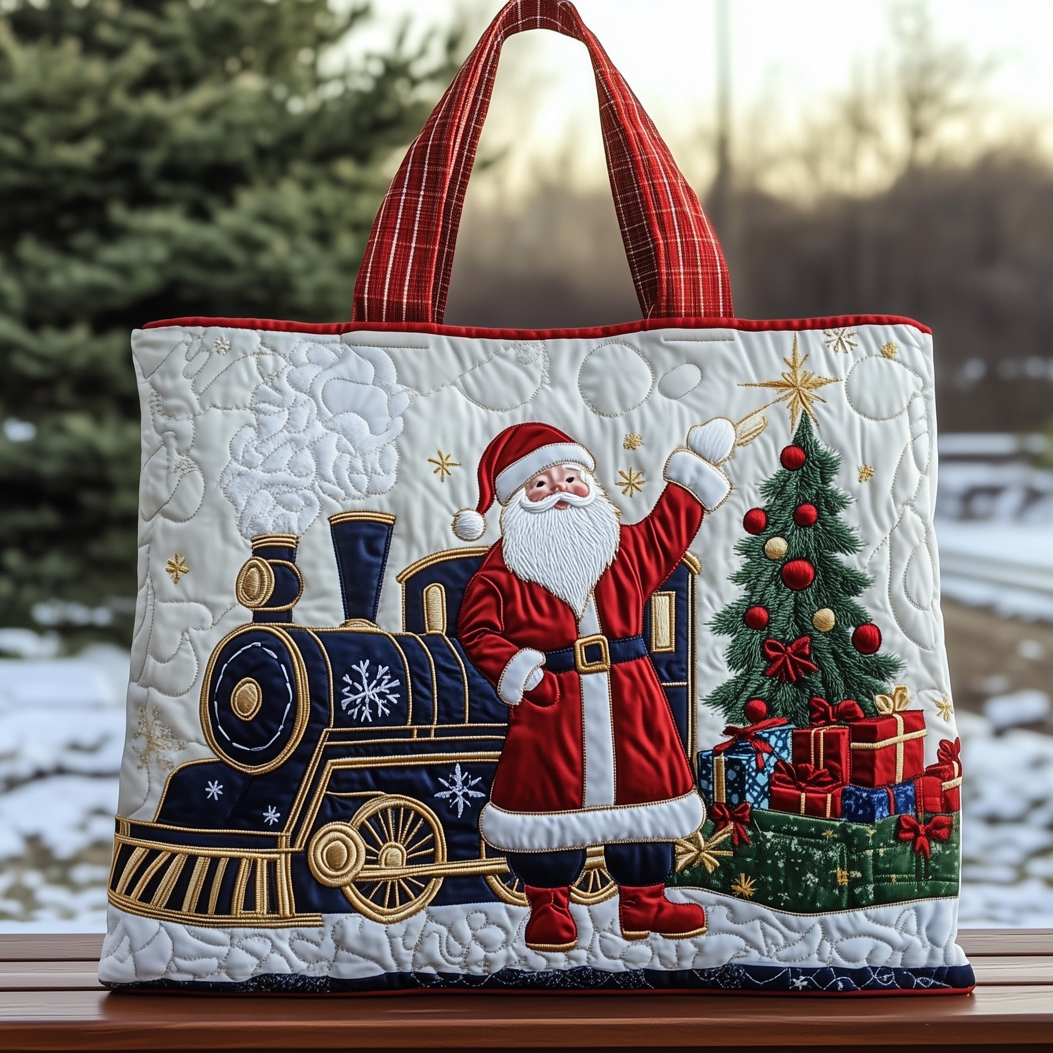 Santa Express Quilted Tote Bag GFTONT3841